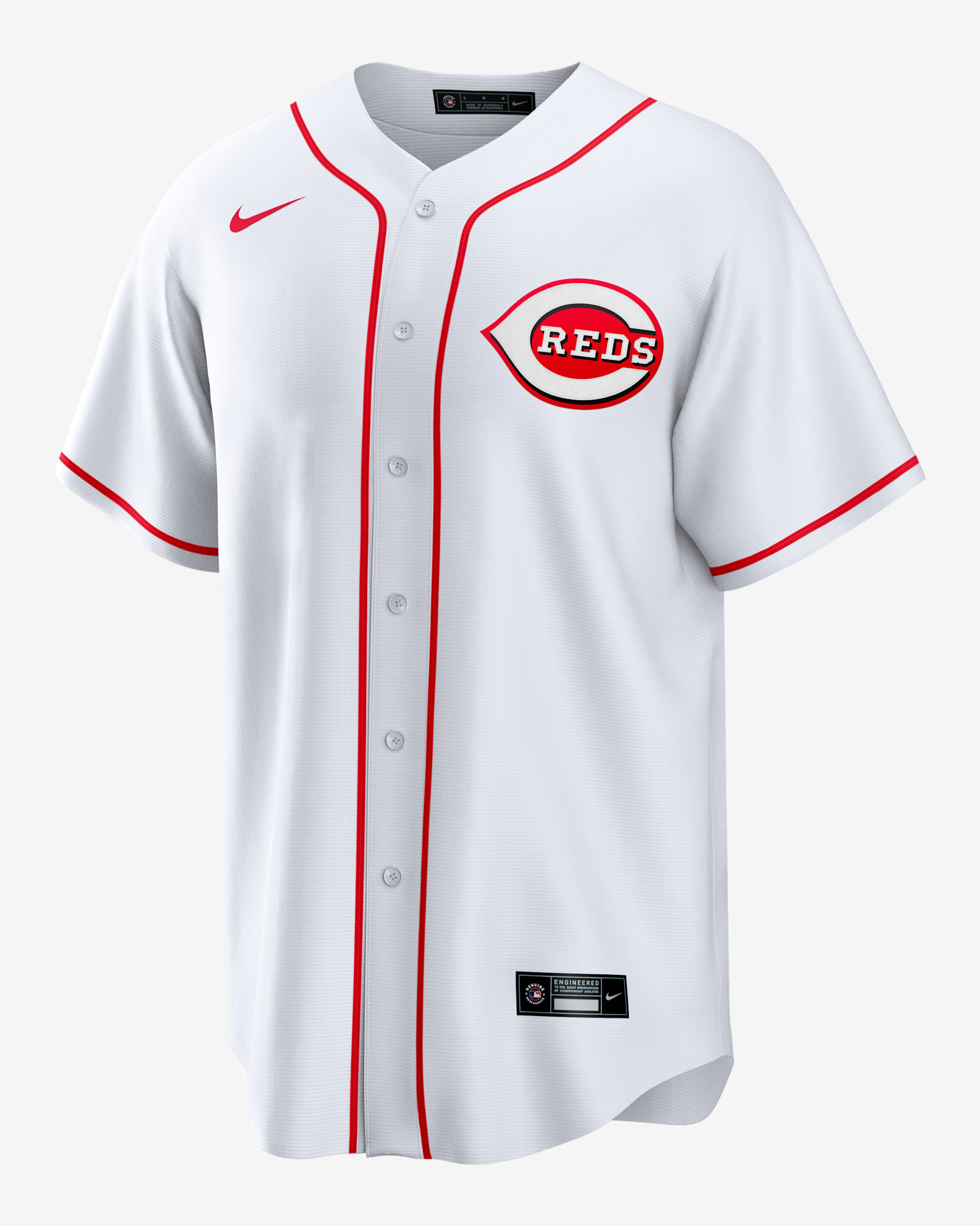 Jersey Nike de la MLB Replica para hombre Spencer Steer Cincinnati Reds - Blanco
