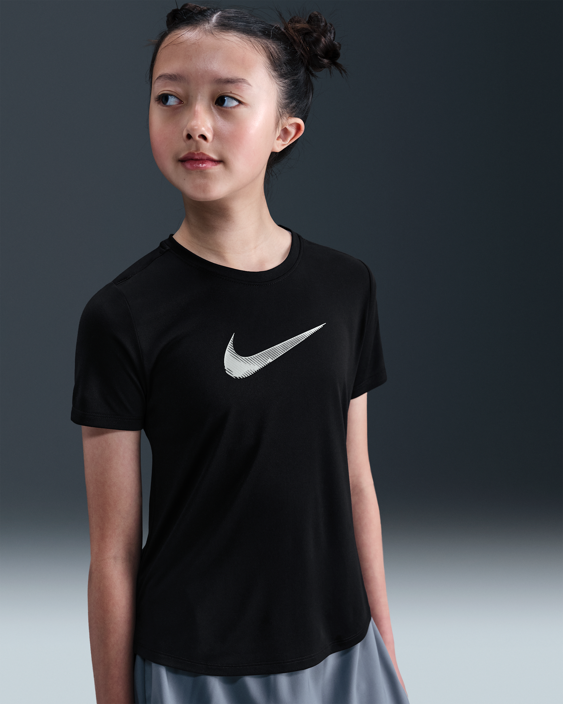 Maglia a manica corta Nike One Classic– Bambina/Ragazza - Nero/Nero