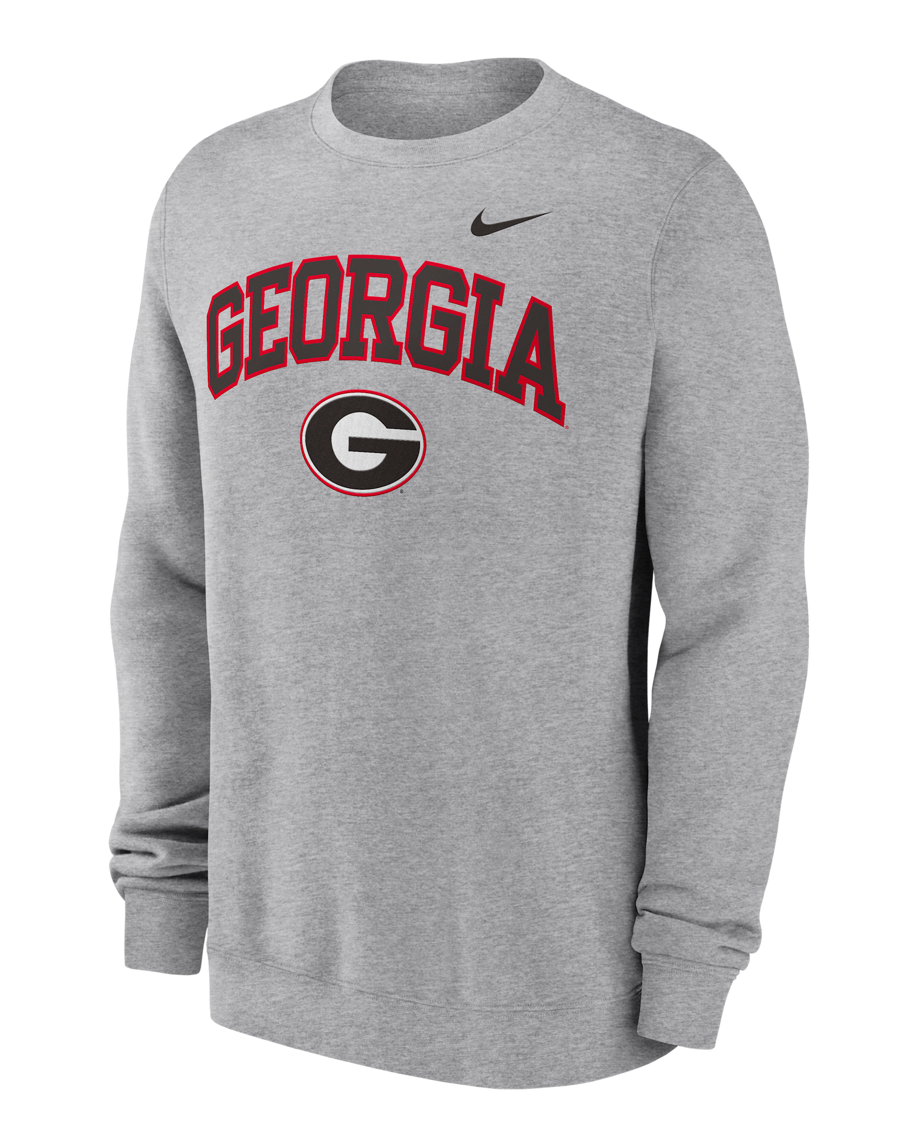 Georgia Arch Men's Nike College Pullover Crew - Grey