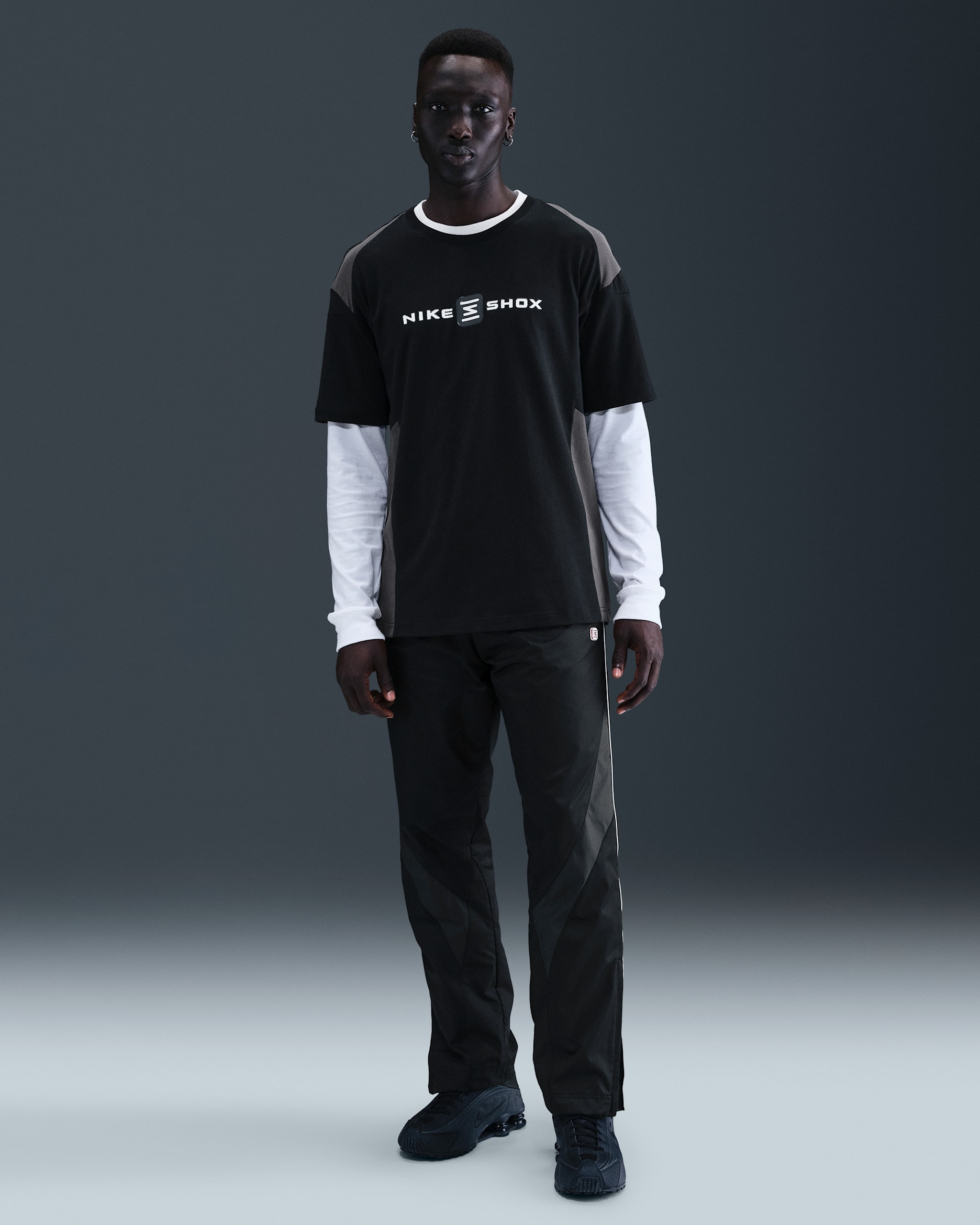 Nike Sportswear Shox Men's Woven Trousers - Black/Anthracite/White