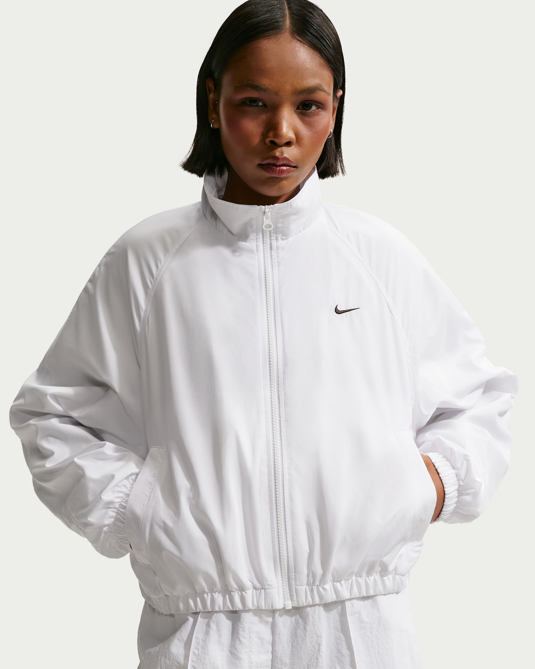 Nike Sportswear Women's Oversized UV Track Jacket - White/Black