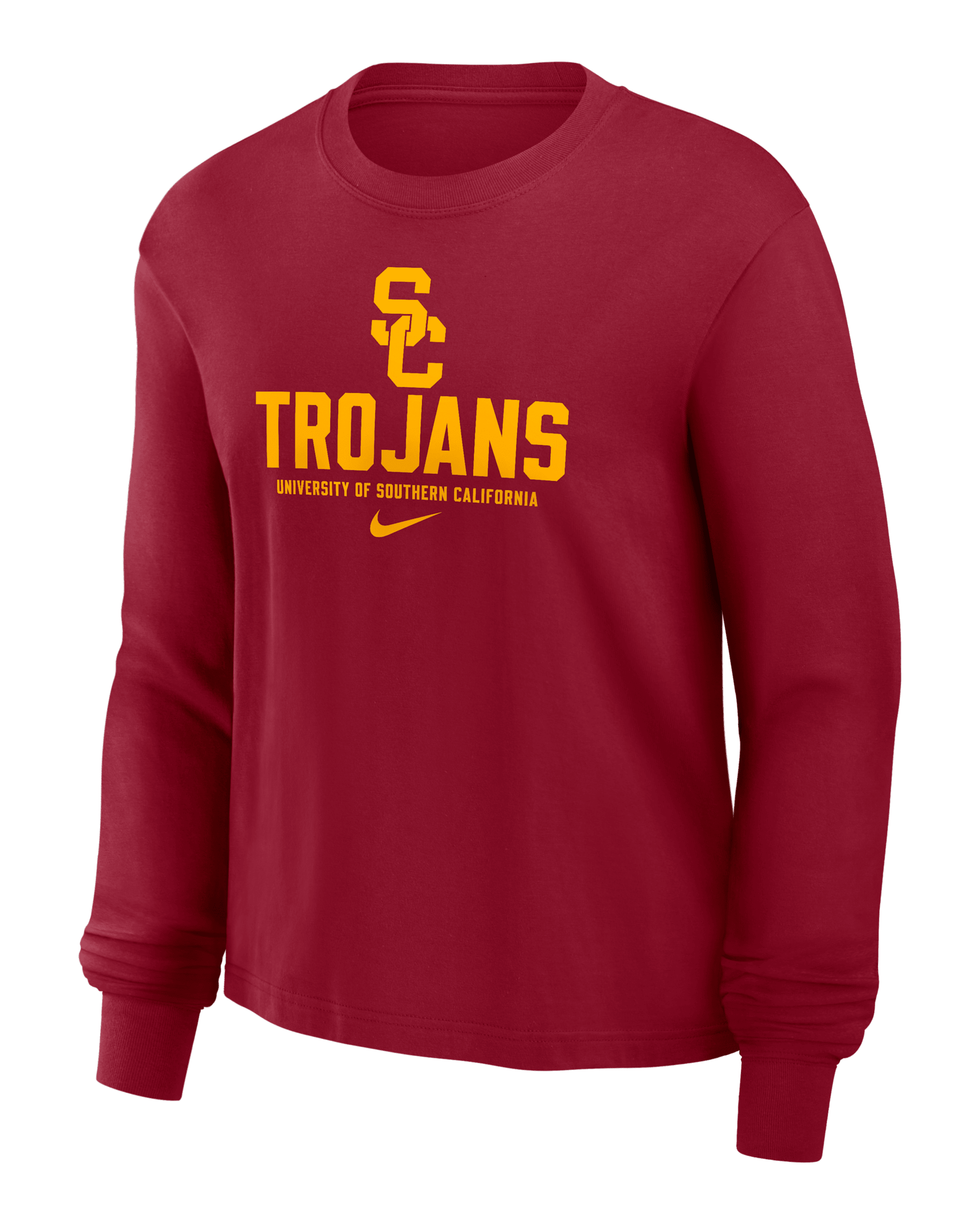 USC Trojans Primetime University Boxy Women's Nike College Long-Sleeve T-Shirt - Team Crimson