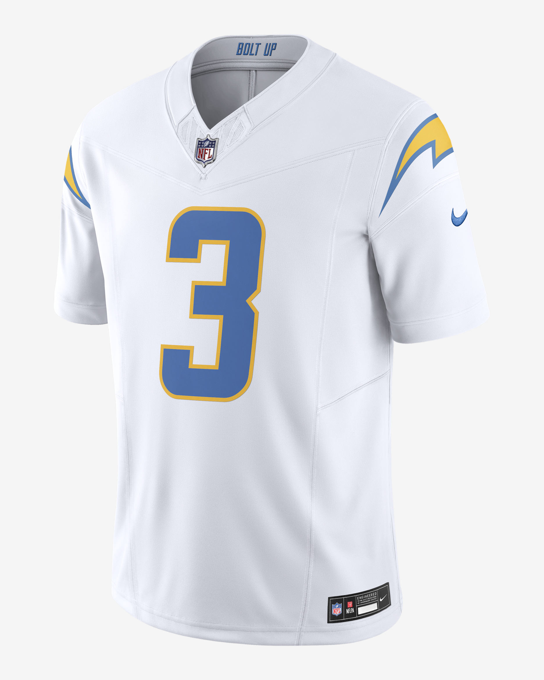 Jersey Nike Dri-FIT de la NFL Limited para hombre Derwin James Jr. Los Angeles Chargers - Blanco