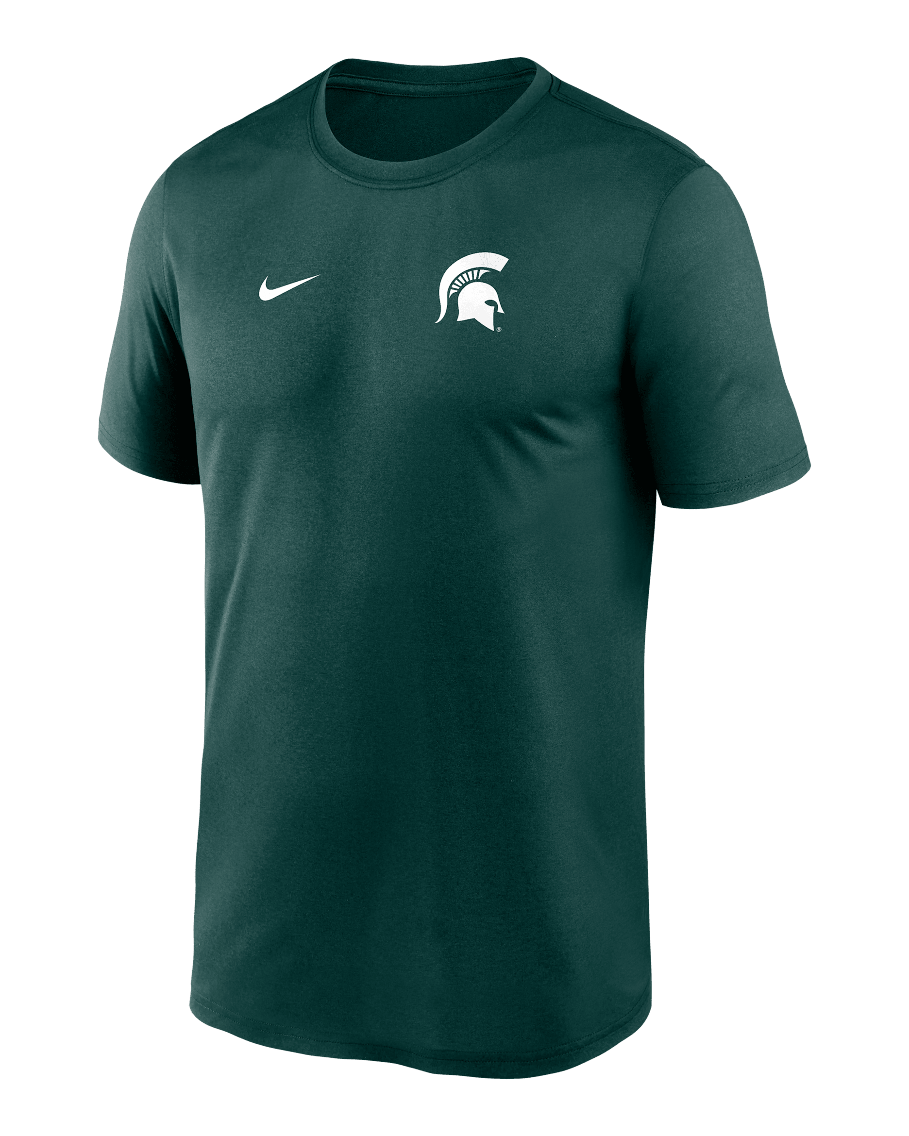 Playera universitaria Nike Dri-FIT para hombre Michigan State Sideline Legend Small Logo - Verde