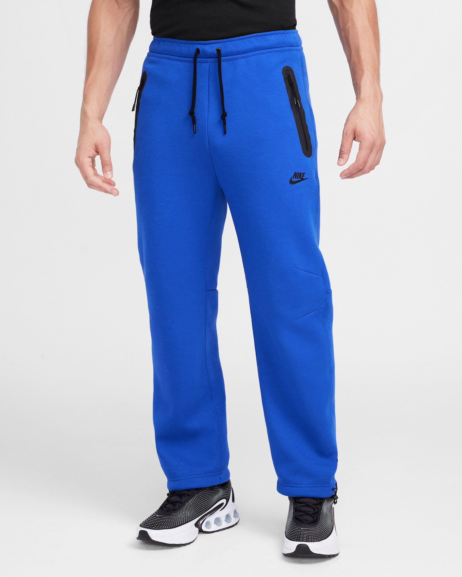 Nike Tech Men's Fleece Open-Hem Pants - Game Royal/Black