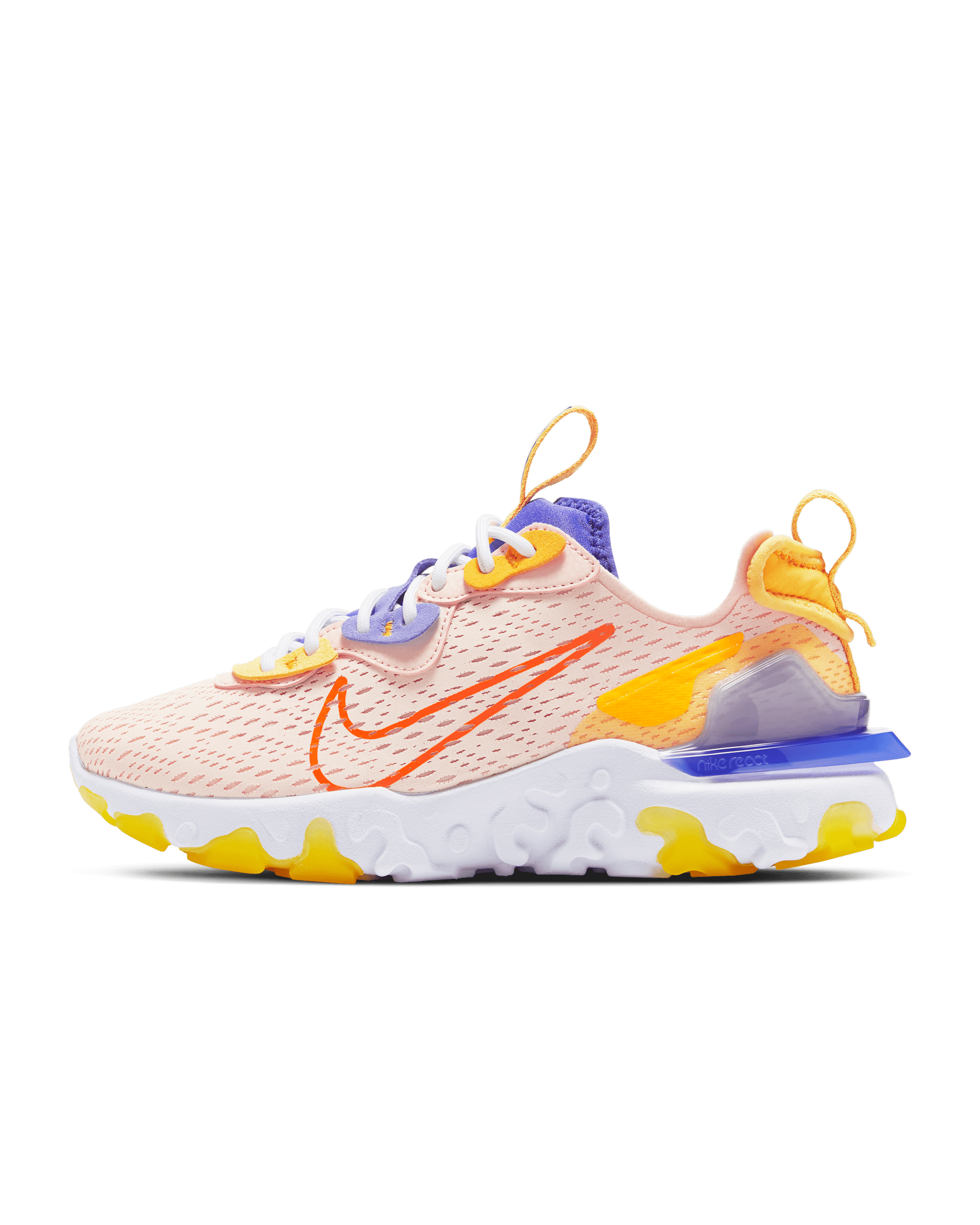 Nike React Vision Women's Shoe - Washed Coral/Sapphire/Laser Orange/Hyper Crimson