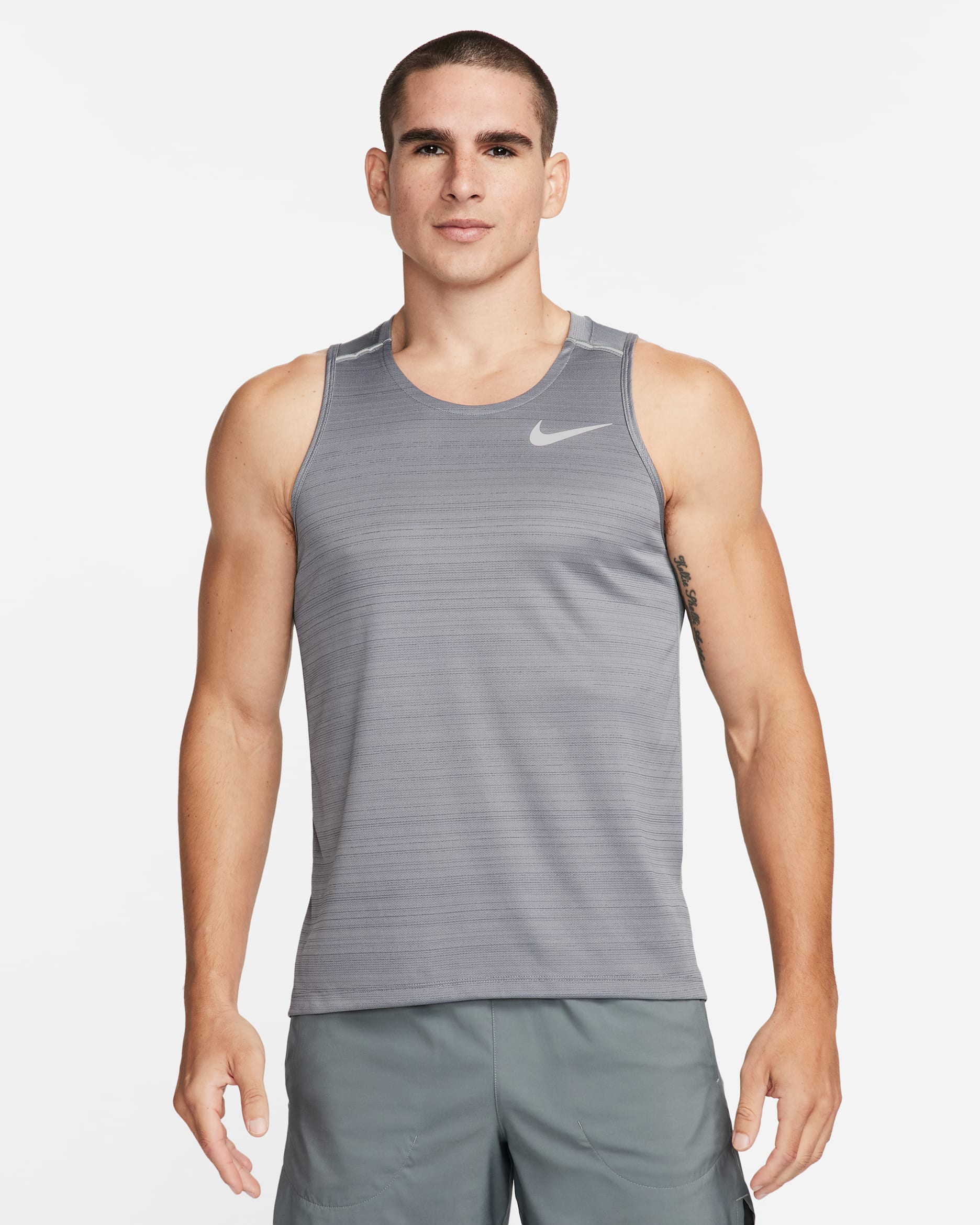 Camiseta de tirantes de running para hombre Nike Dri-FIT Miler - Gris humo