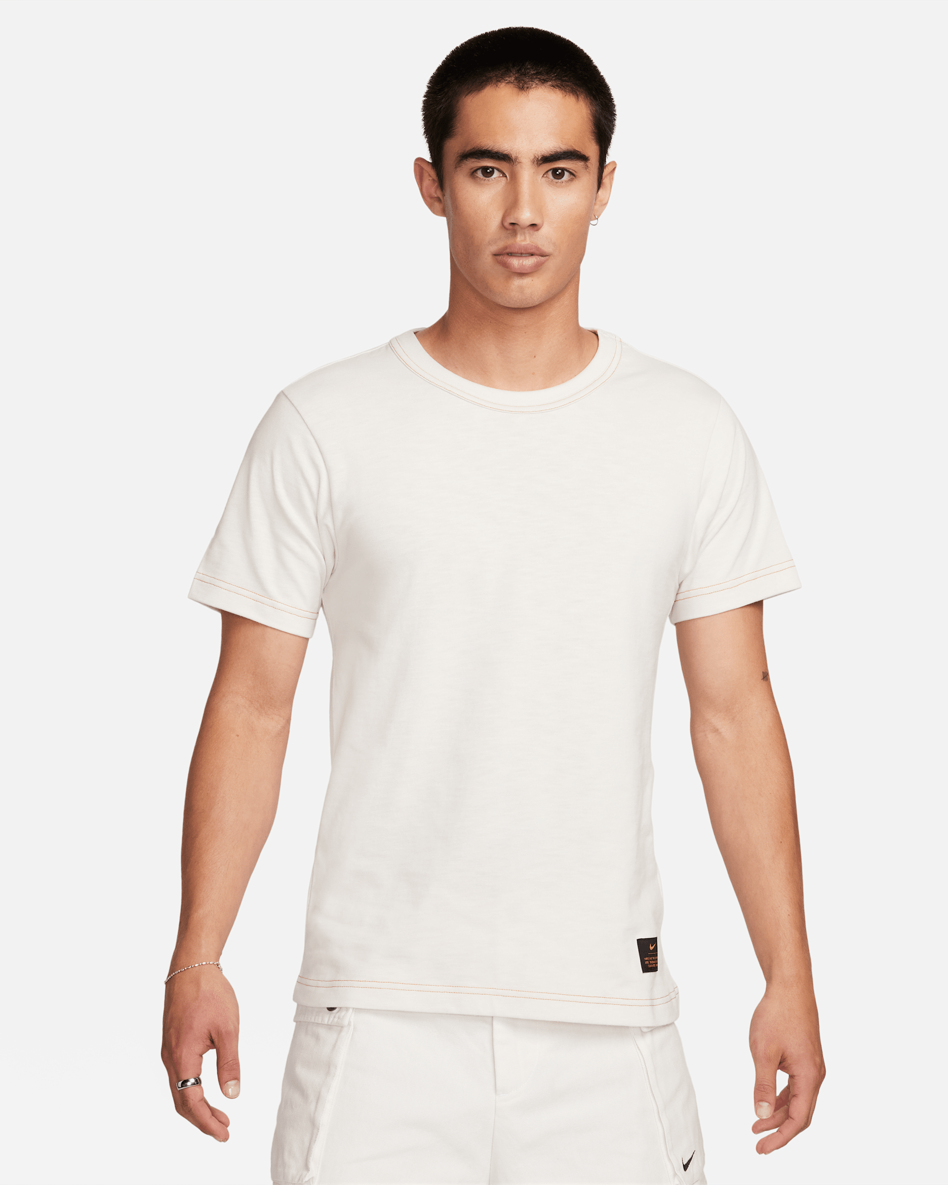 Nike Life 男款短袖針織上衣 - Phantom/Gold Suede