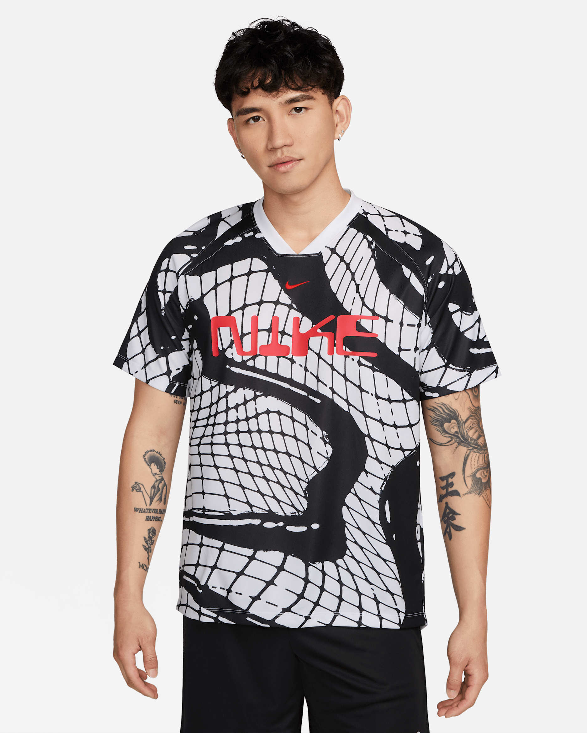 Nike Dri-FIT Men's Football Shirt - White/Black/Track Red/Track Red