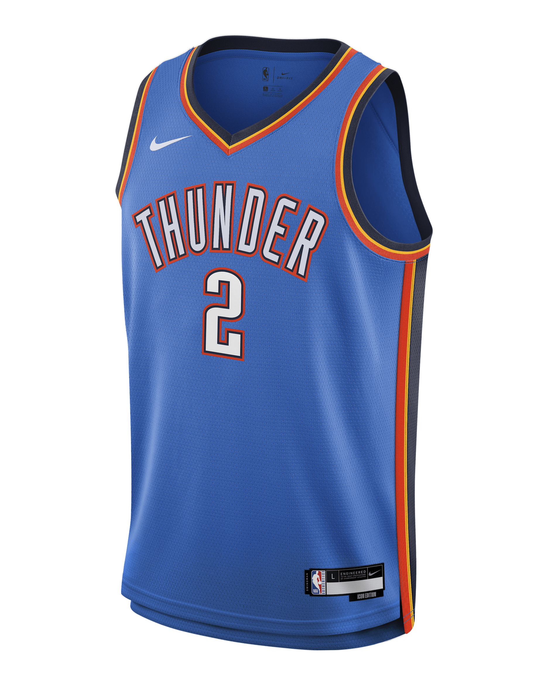 Shai Gilgeous-Alexander Oklahoma City Thunder 2024/25 Icon Edition Big Kids' Nike NBA Swingman Jersey - Signal Blue