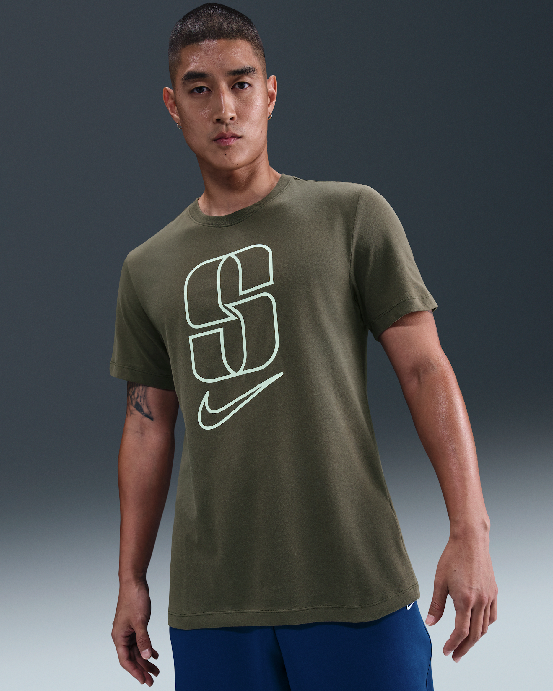 Sabrina Men's Dri-FIT Basketball T-Shirt - Medium Olive