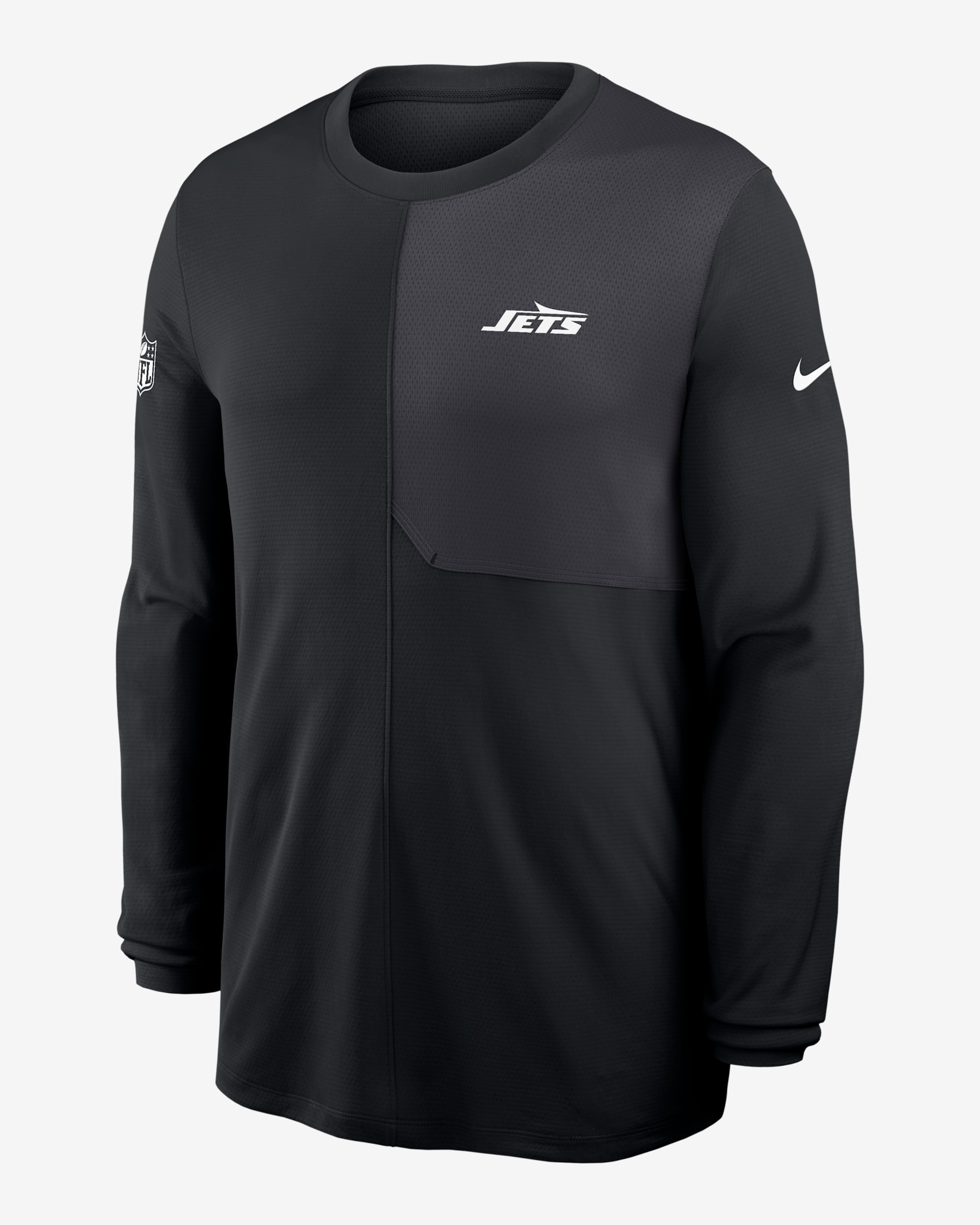 New York Jets Sideline Coach Men's Nike Dri-FIT NFL Long-Sleeve Top - Black
