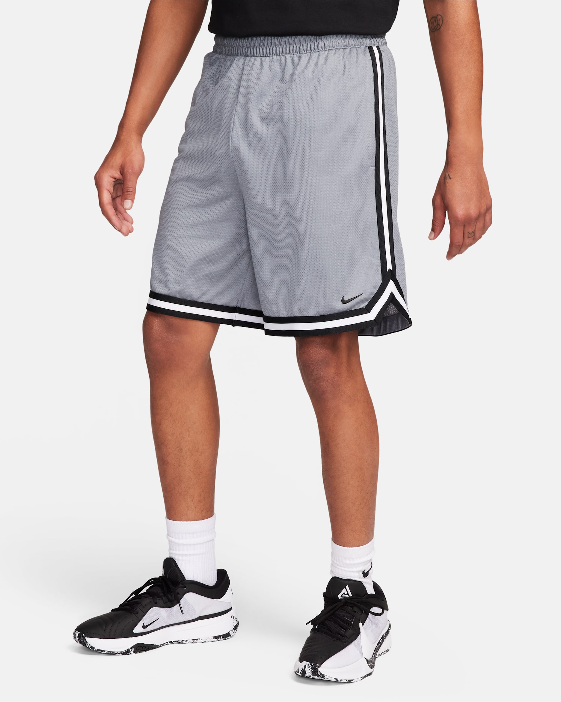 Nike DNA Men's Dri-FIT 8" Basketball Shorts - Cool Grey/Black/Black
