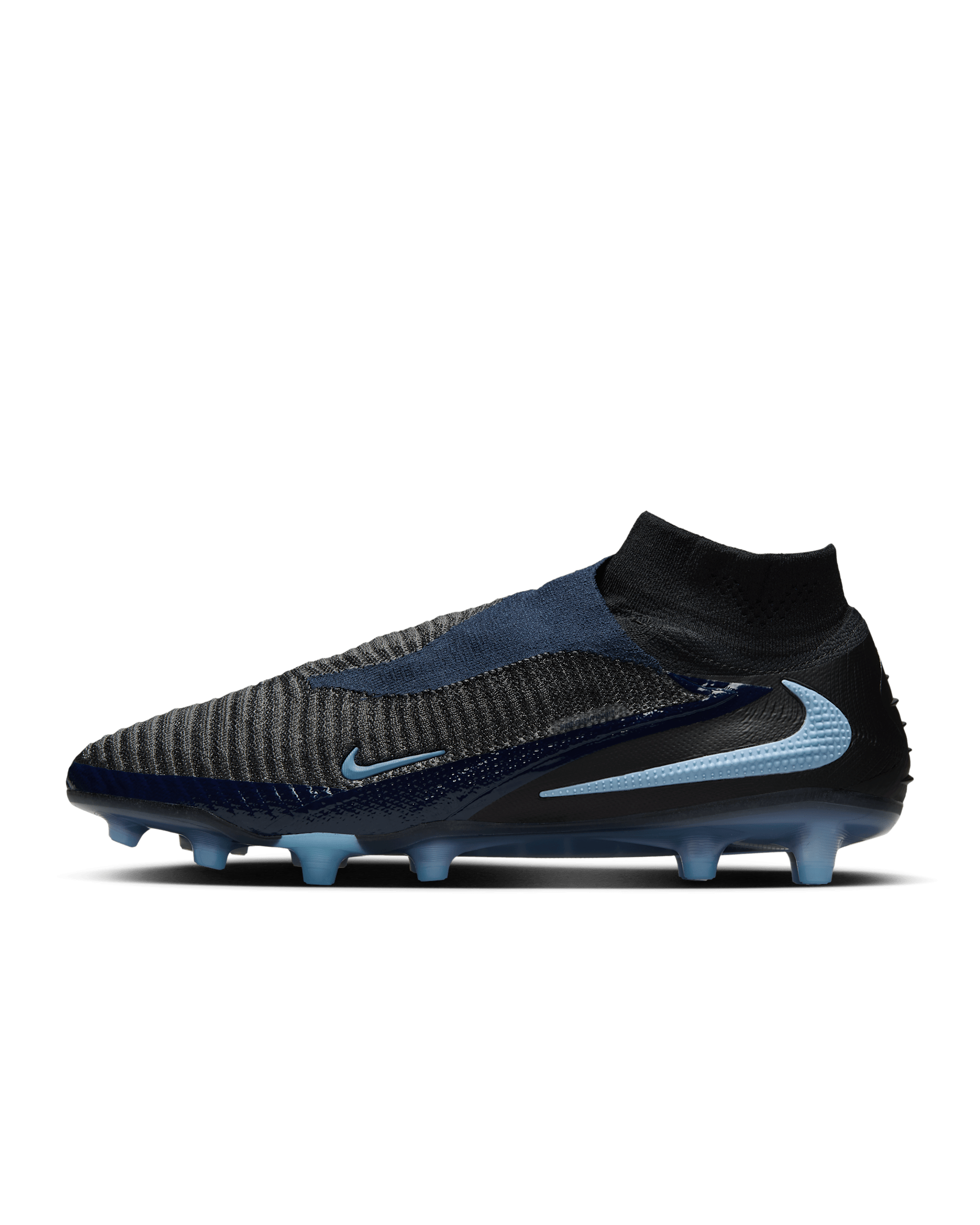 Nike Phantom 6 High Elite Artificial-Grass Football Boot - Black/Black
