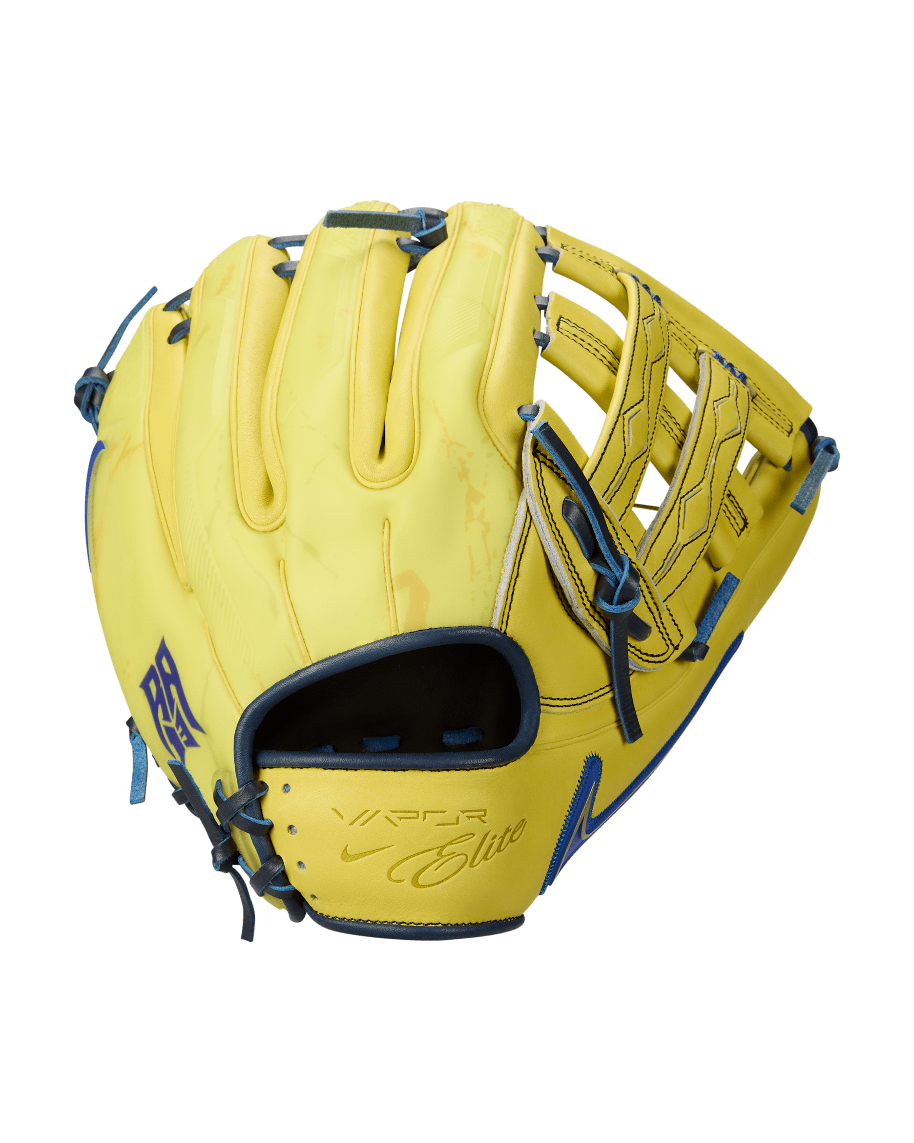Nike Vapor Elite "Ronald Acuña Jr." Men's Fielding Glove - Opti Yellow/Hyper Blue/Hyper Blue