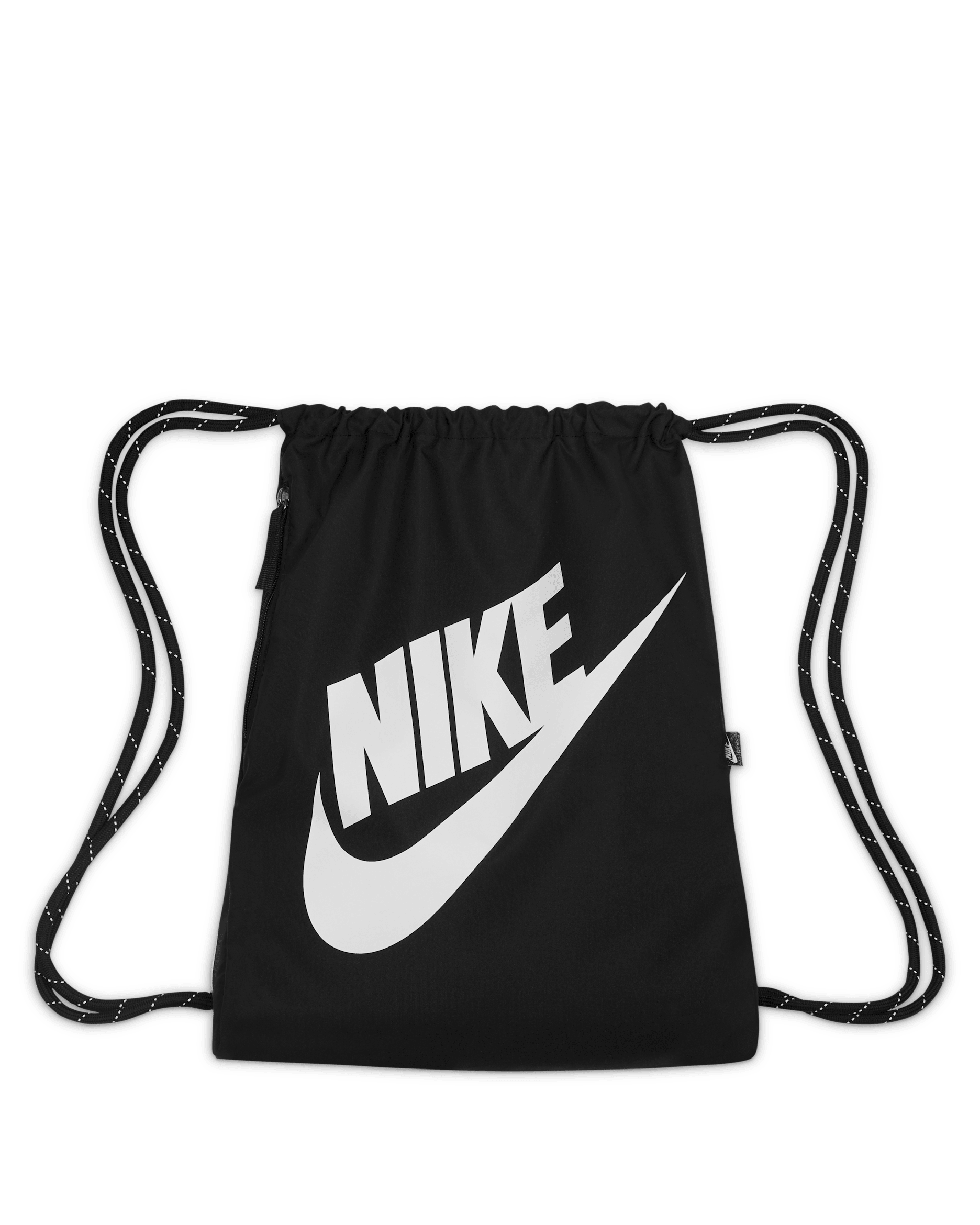 Nike Heritage Drawstring Bag (13L) - Black/Black/White
