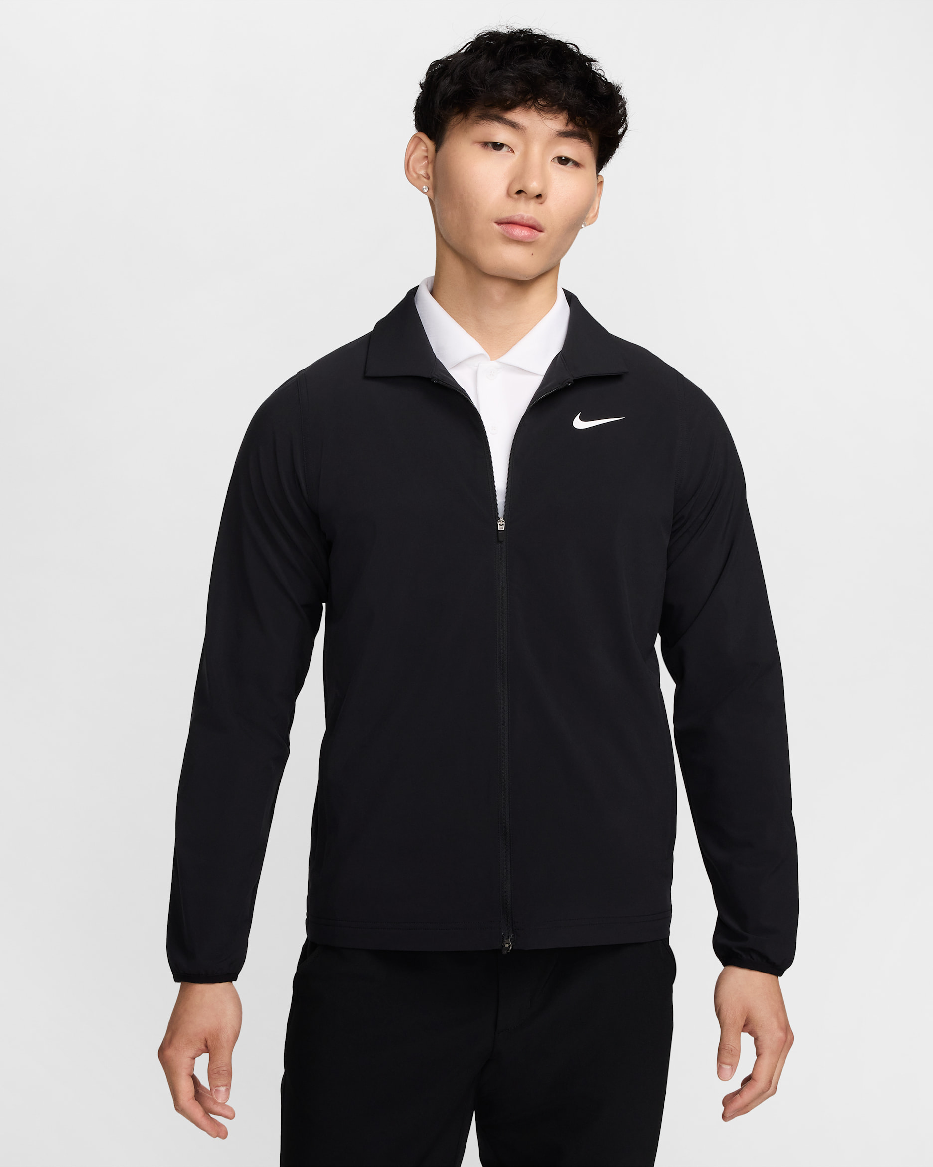 Nike Tour Men's Repel Full-Zip Golf Jacket - Black/White