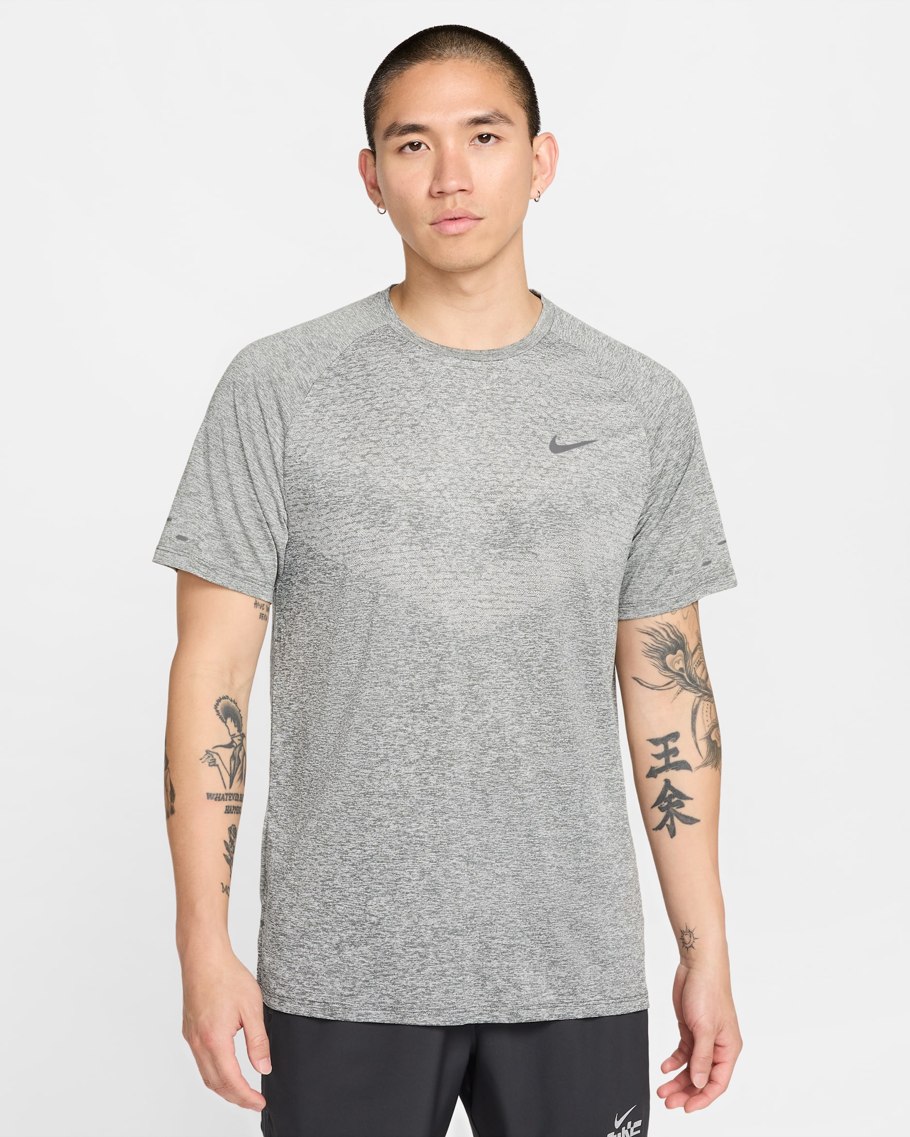 Nike Stride Men's Dri-FIT ADV Short-Sleeve Running Top - Smoke Grey/Heather