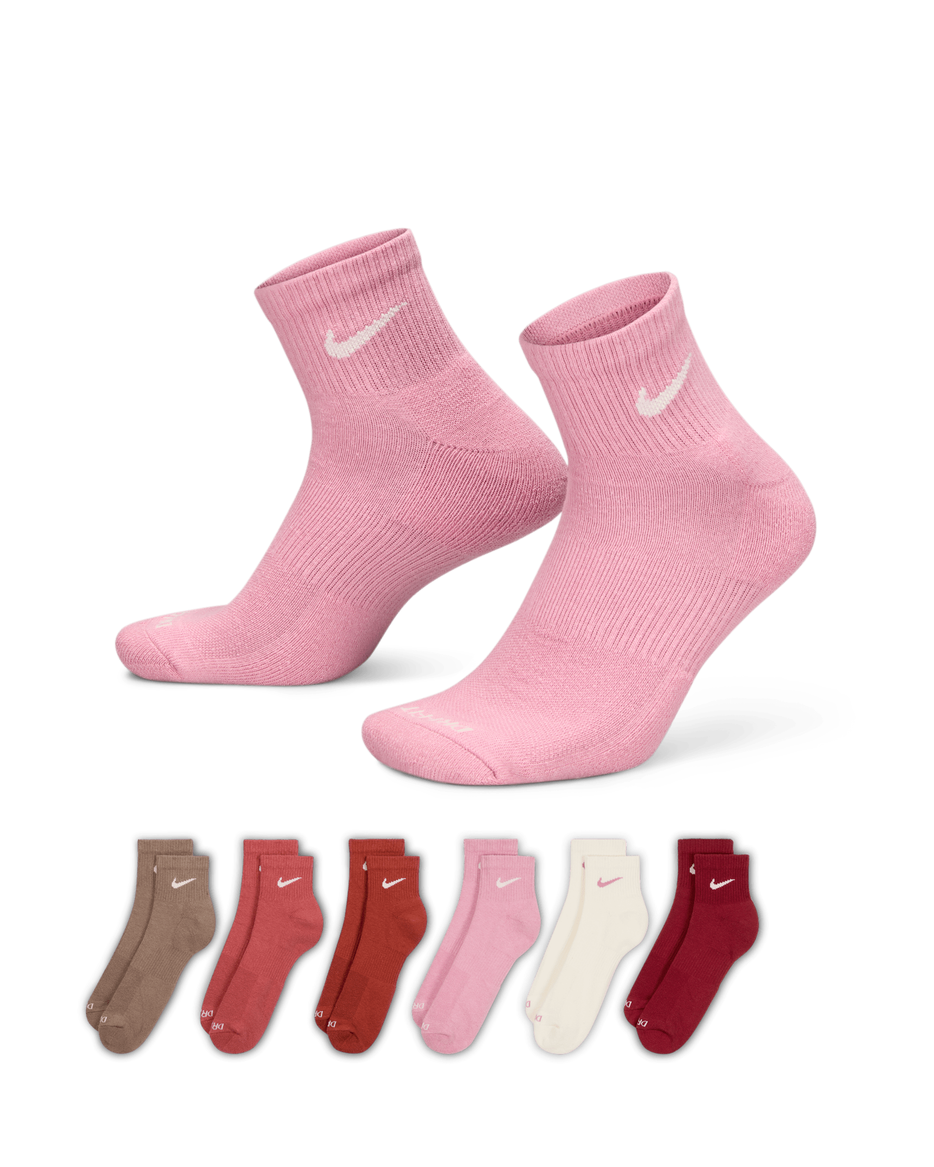 Nike Everyday Plus Cushioned Training Ankle Socks (6 Pairs) - Multi-Color