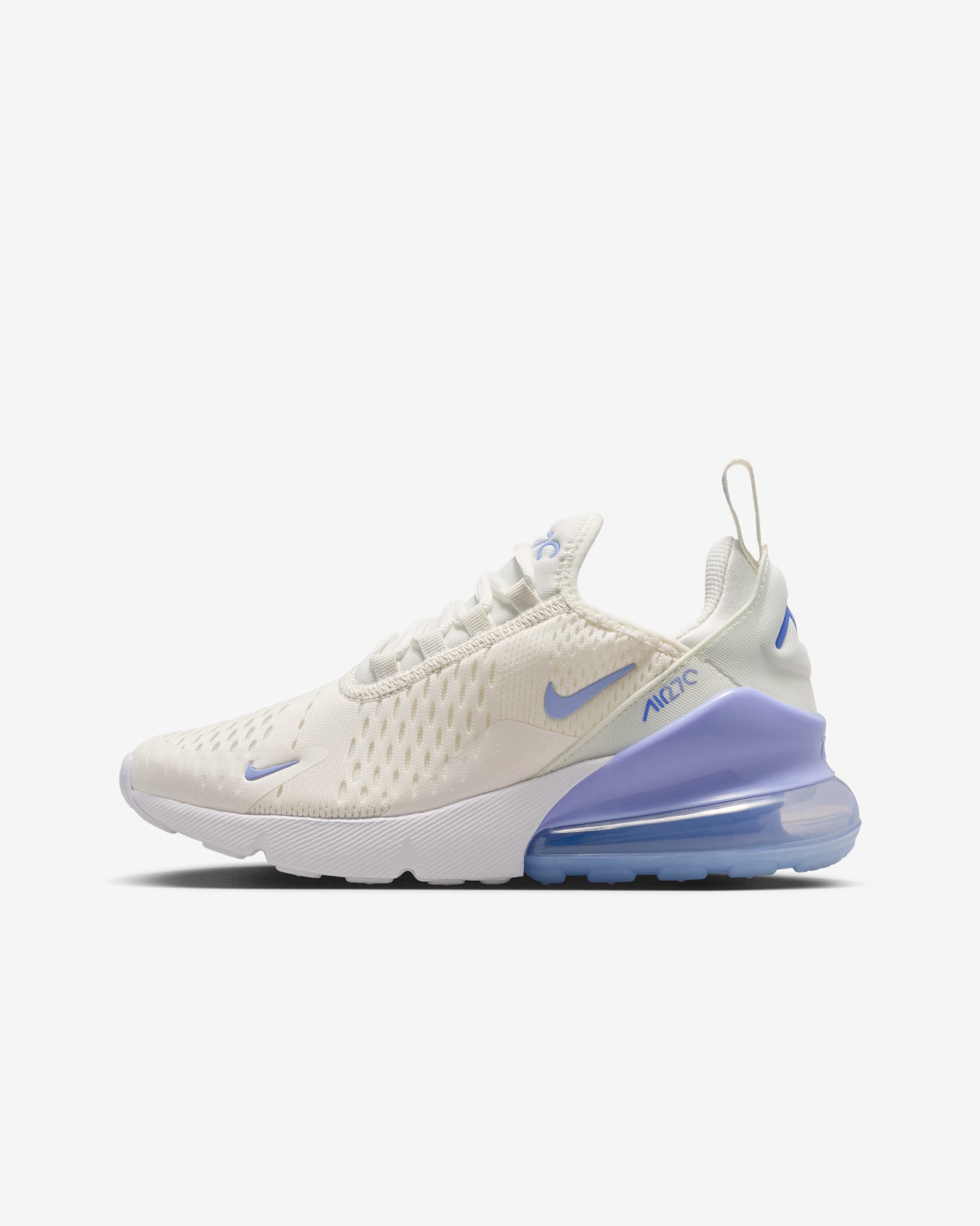 Nike Air Max 270 Big Kids' Shoes - Sail/Sapphire/Light Thistle
