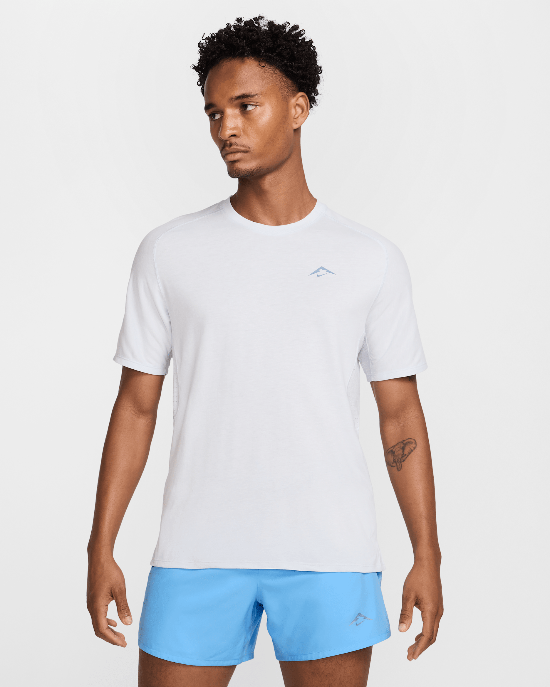 Nike Solar Chase Men's Dri-FIT ADV Short-Sleeve Running Top - Football Grey/Black