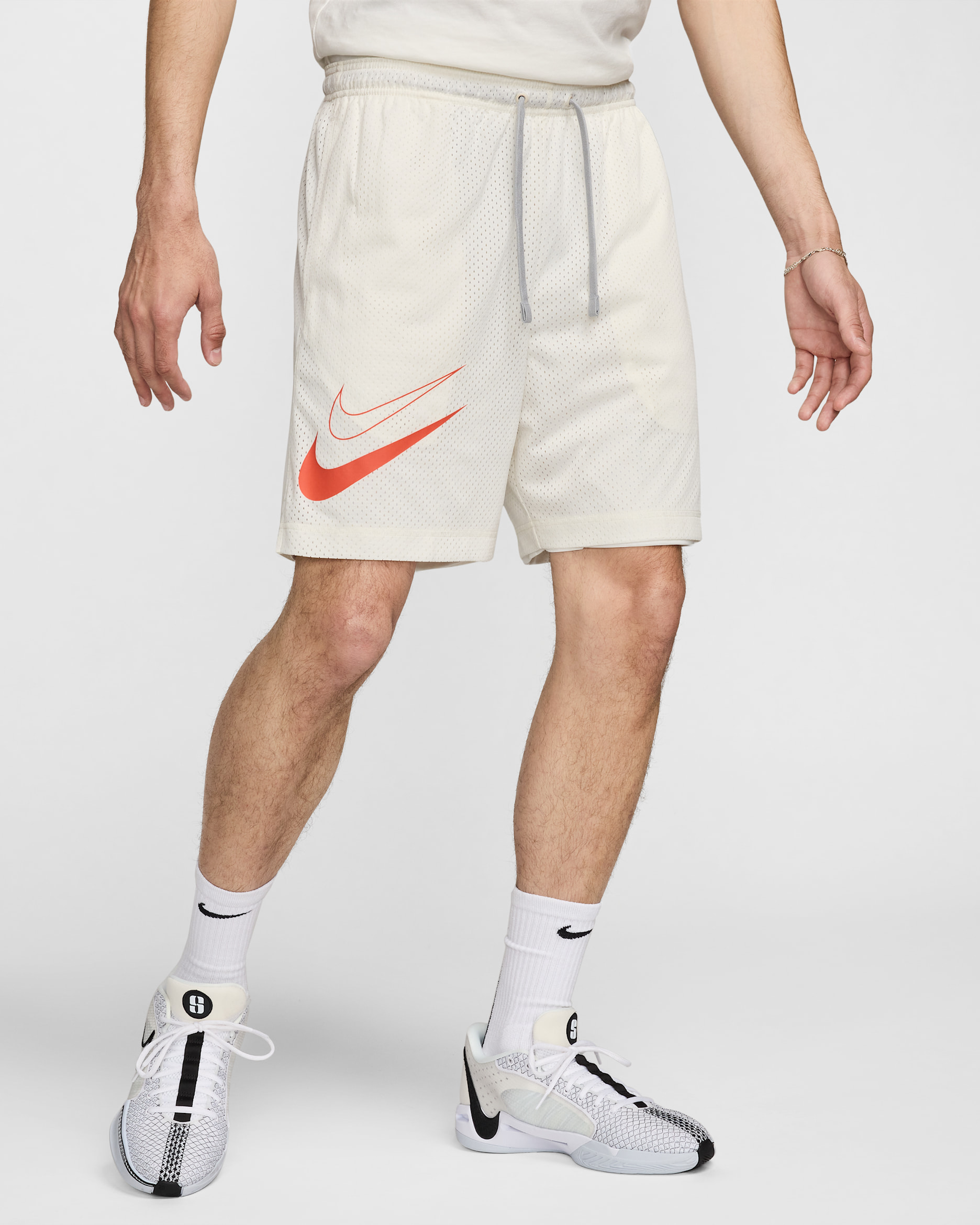 KD Men's Dri-FIT Standard Issue Reversible Basketball Shorts - Sail/Wolf Grey/Cosmic Clay