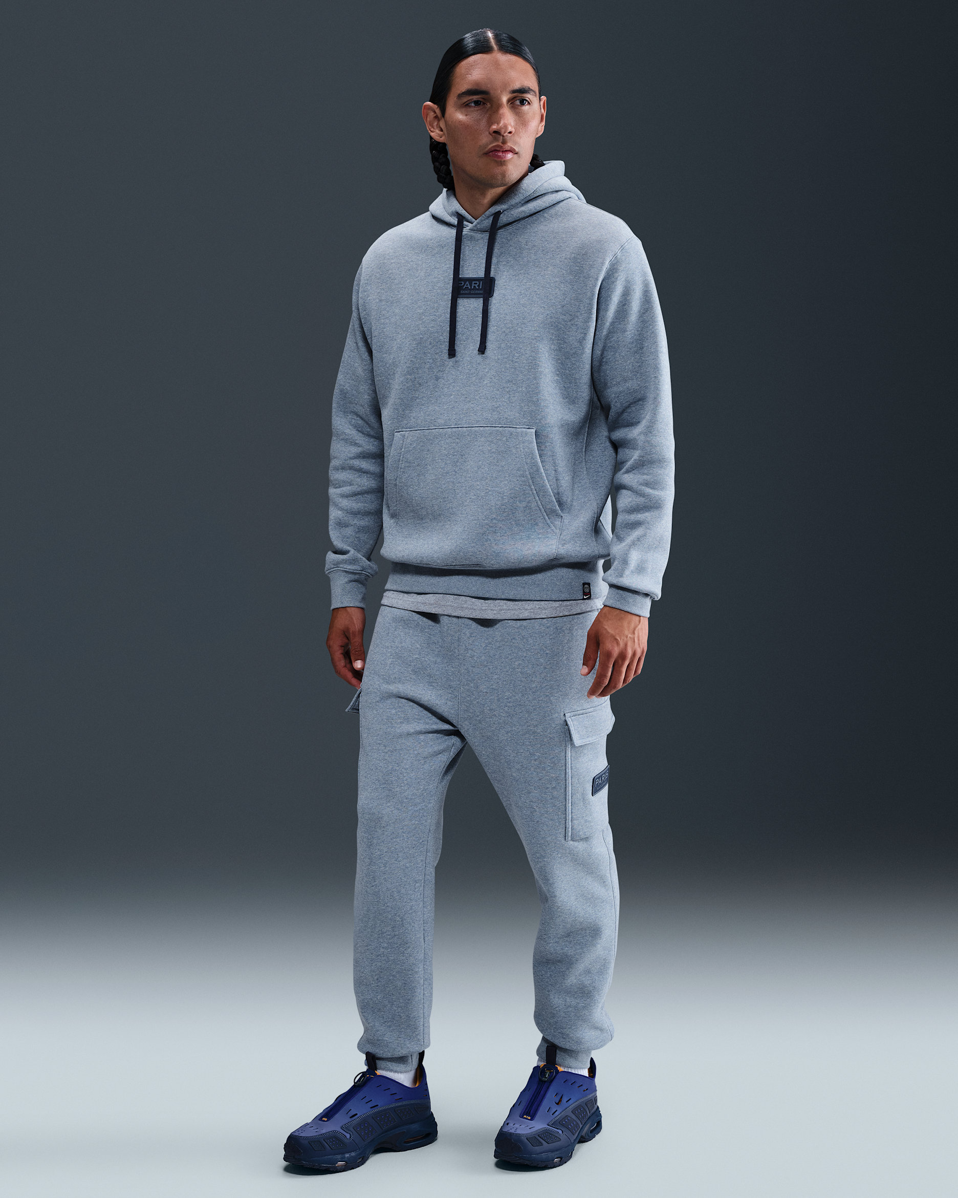 Paris Saint-Germain Club Men's Nike Football Cargo Pants - Ashen Slate/Heather/Midnight Navy