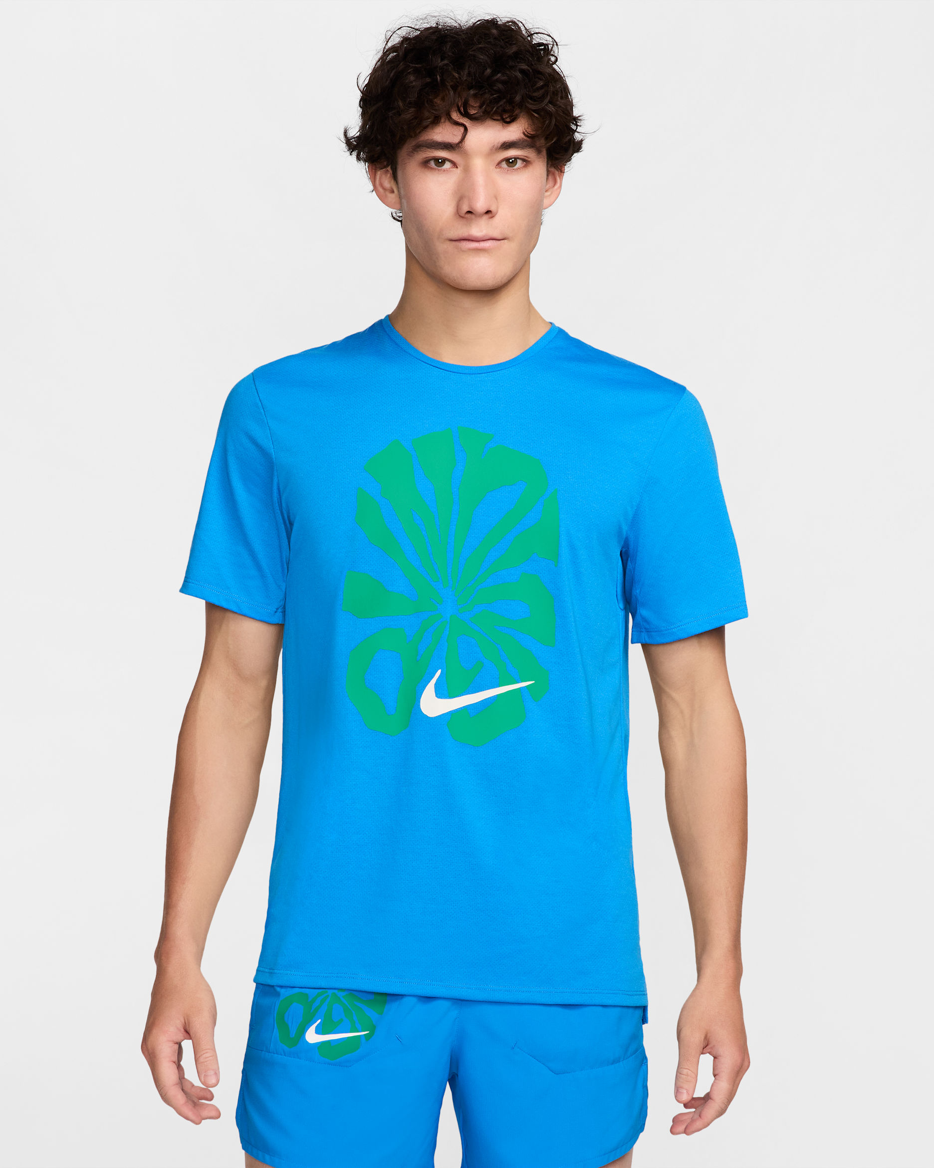 Nike Rise 365 Run Energy Men's Dri-FIT Short-Sleeve Running Top - Light Photo Blue/Summit White