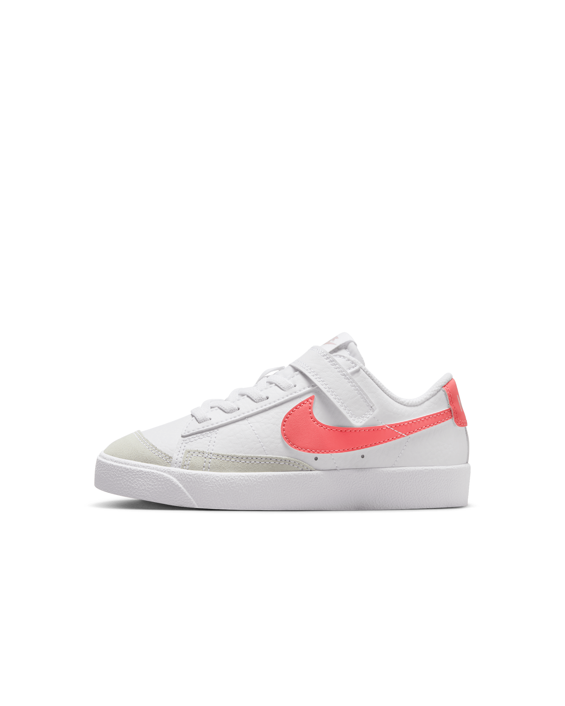 Tenis para niños de preescolar Nike Blazer Low '77 - Blanco/Rosa eco/Brasa mágica