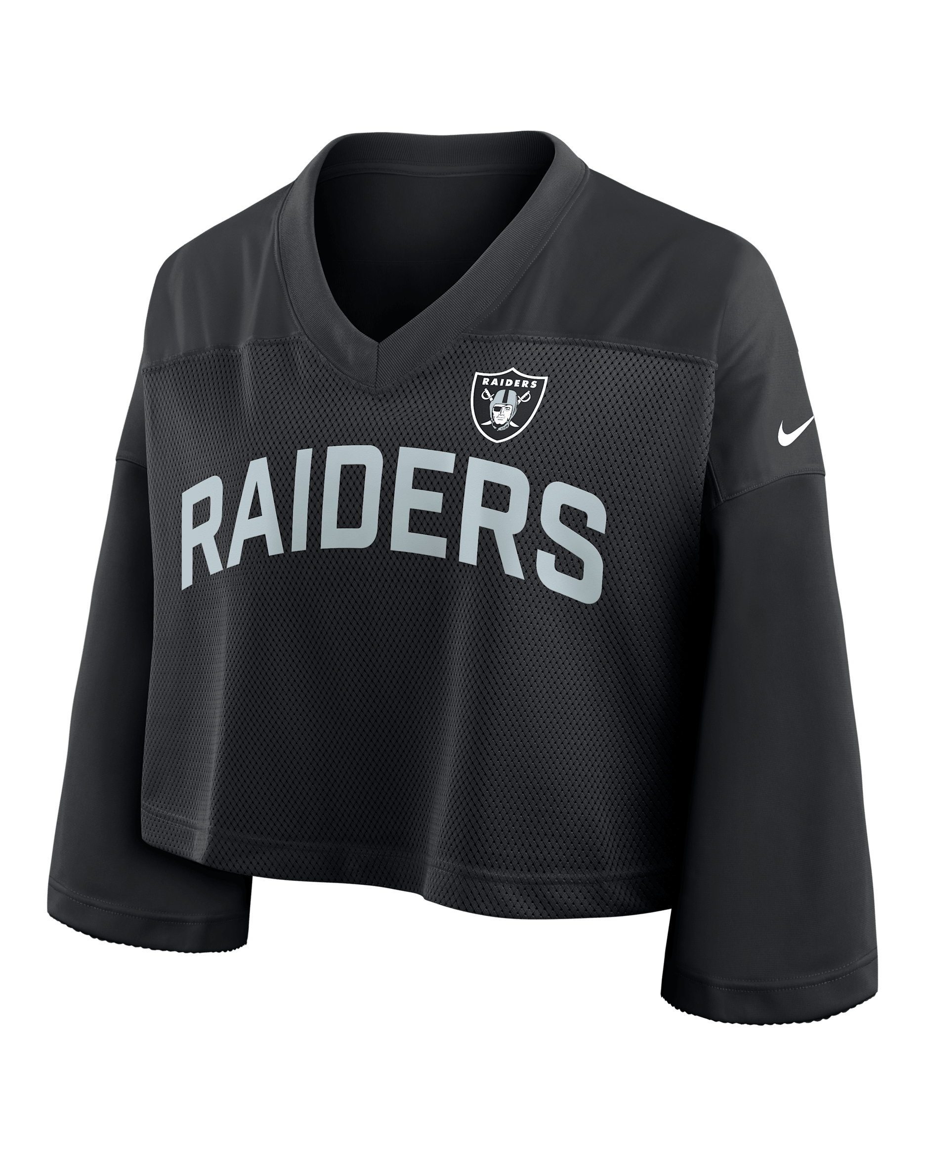 Las Vegas Raiders Wide Receiver Jersey Fashion Women's Nike Dri-FIT NFL Cropped Top - Black
