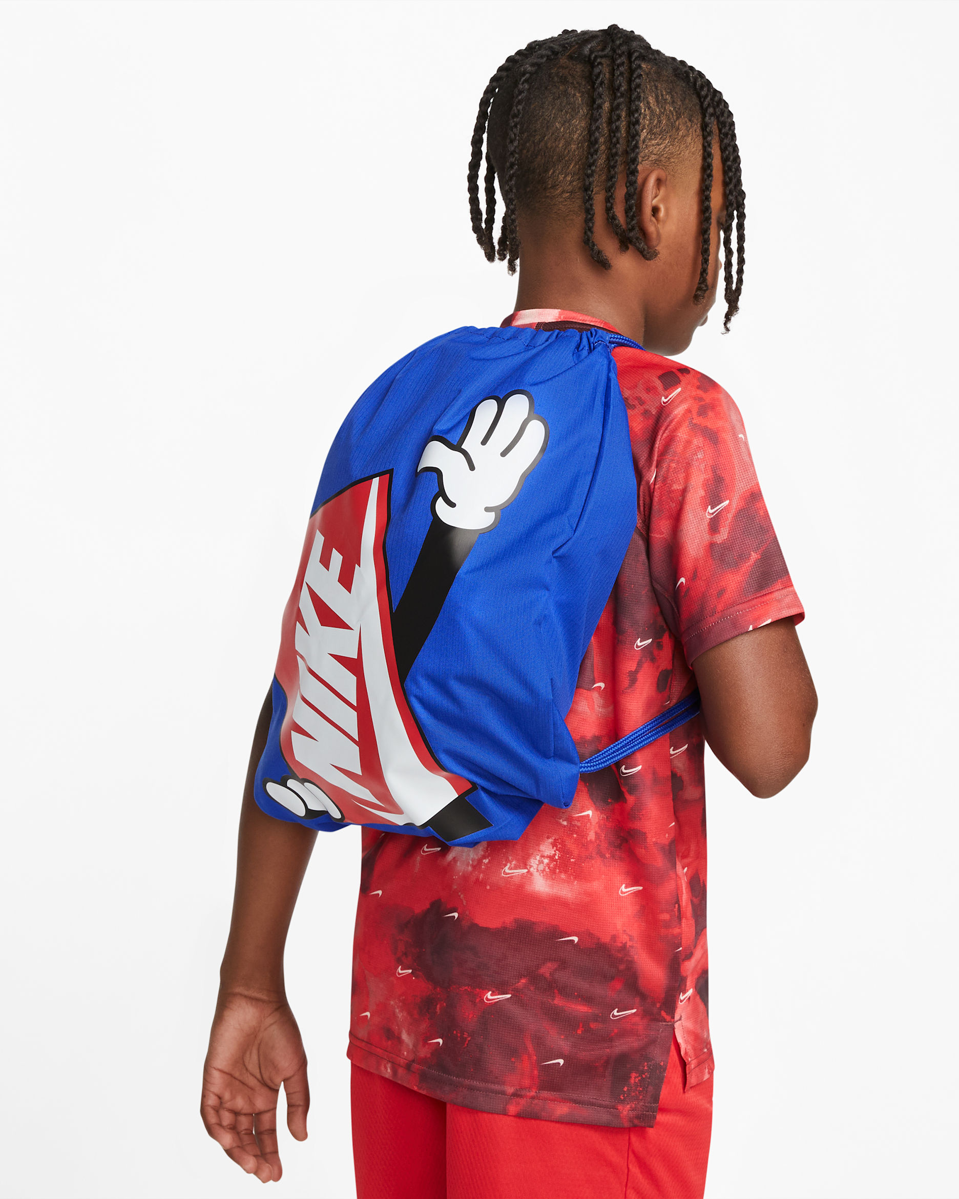 Nike Kids' Graphic Drawstring Bag (12L) - Game Royal/Game Royal/University Red