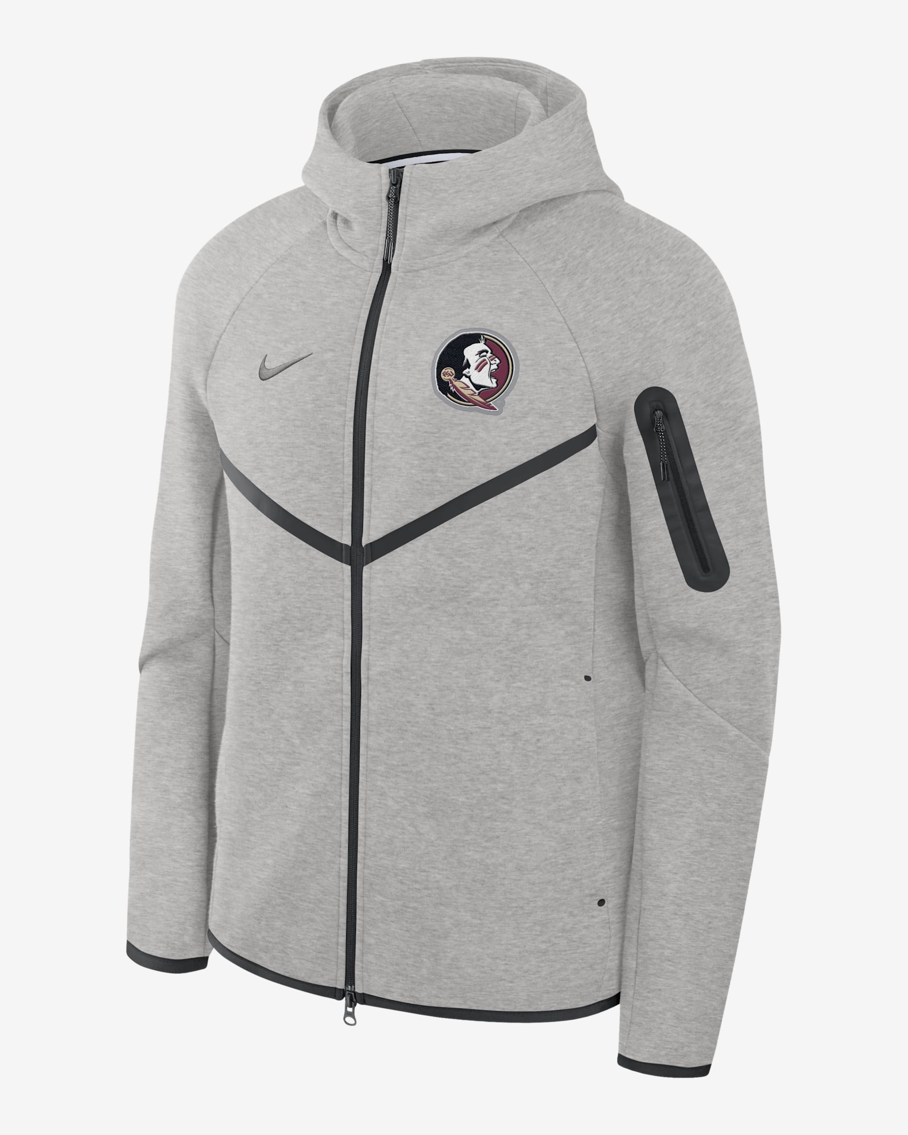Florida State Tech Fleece Windrunner Men's Nike College Full-Zip Hooded Jacket - Grey