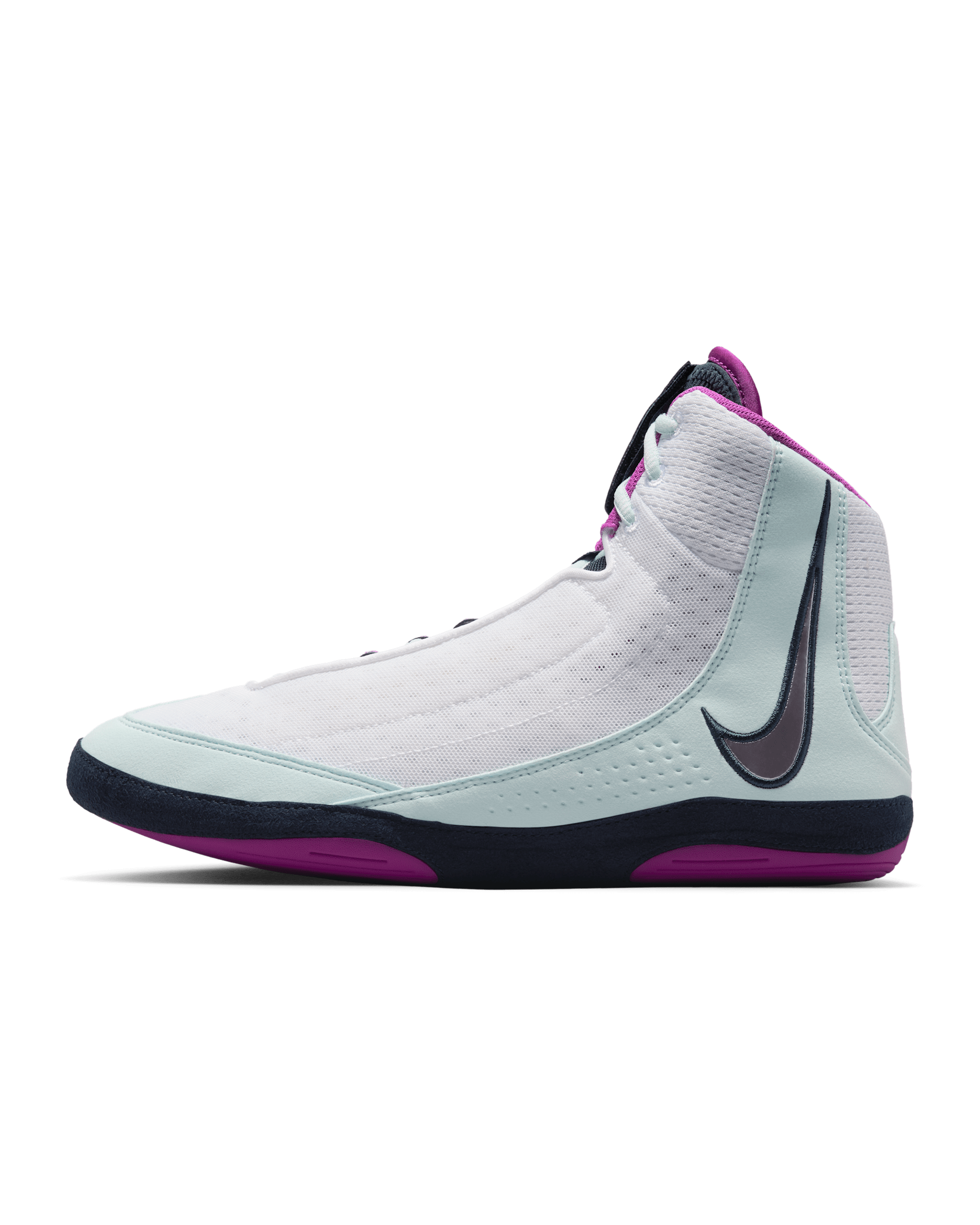 Tenis de lucha libre Nike Inflict 4 - Blanco/Azul glacial/Obsidiana/Hipervioleta