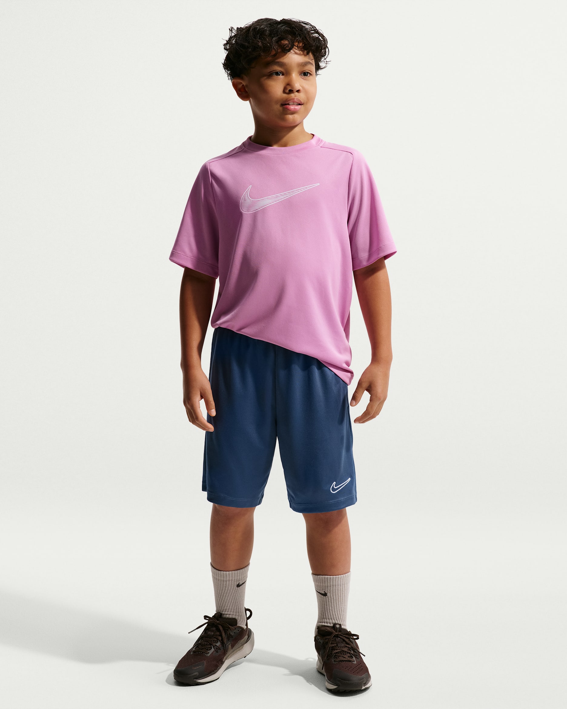 Shorts de entrenamiento Dri-FIT para niños talla grande Nike Trophy23 - Azul marino místico/Azul marino místico/Blanco