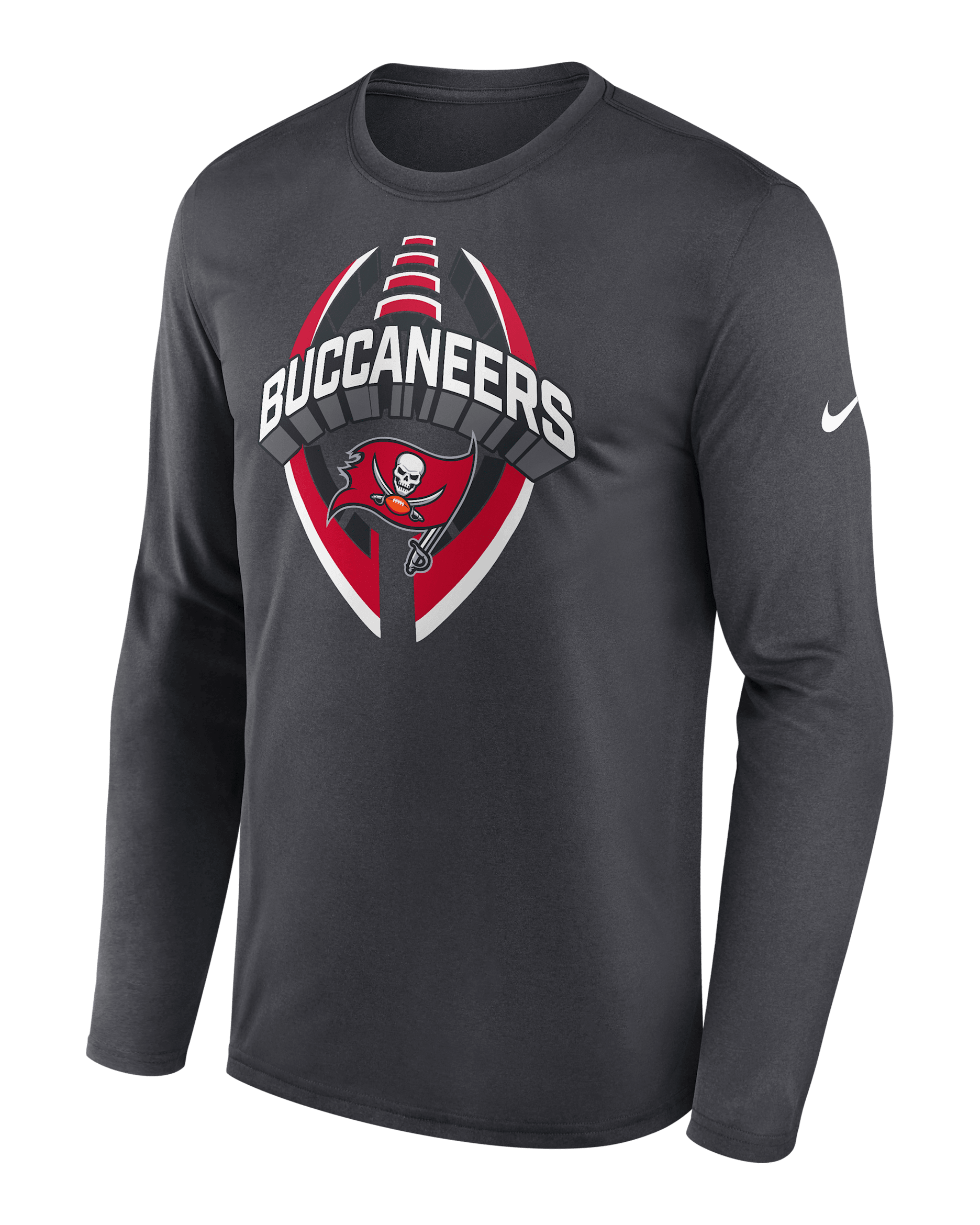 Playera de manga larga Nike Dri-FIT de la NFL para hombre Tampa Bay Buccaneers Legend Icon - Antracita