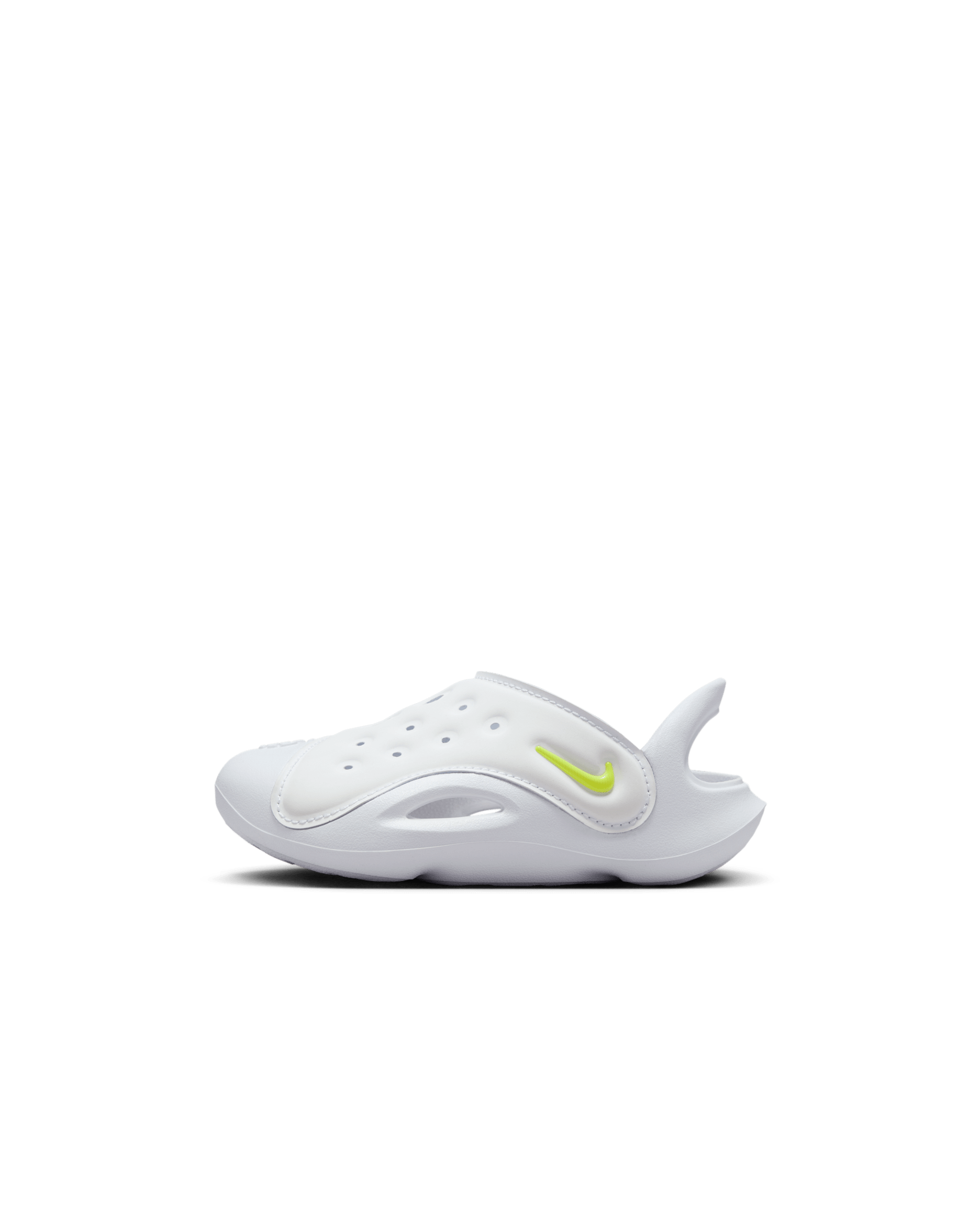 Nike Aqua Swoosh Baby/Toddler Sandals - White/Pure Platinum/Volt