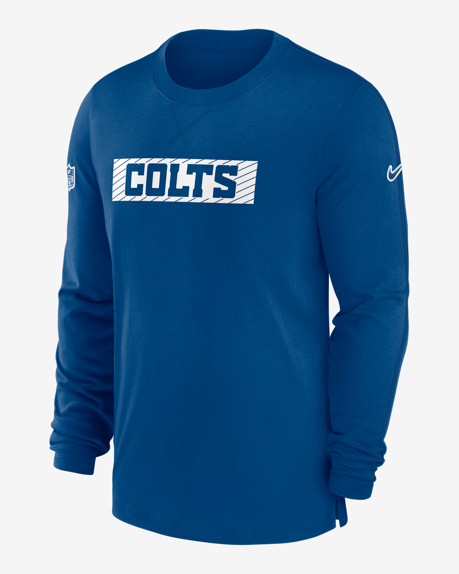 Indianapolis Colts Sideline Player Team Issue Men’s Nike Dri-FIT Long-Sleeve Top - Royal
