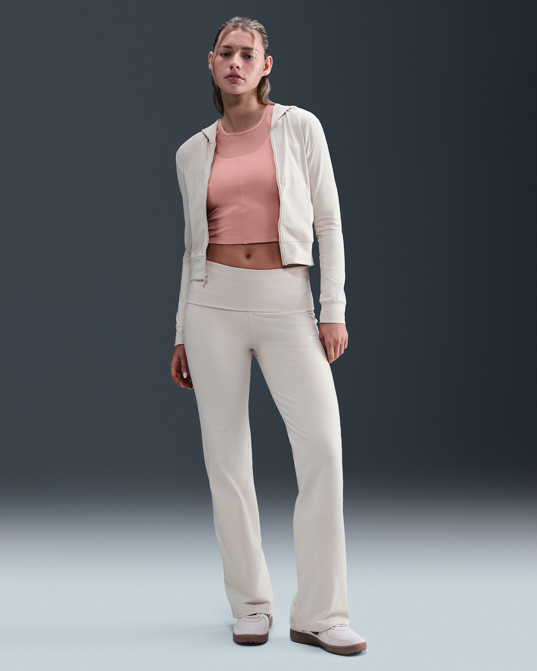 Nike Sportswear Women's High-Waisted Trousers - Light Orewood Brown/Sail