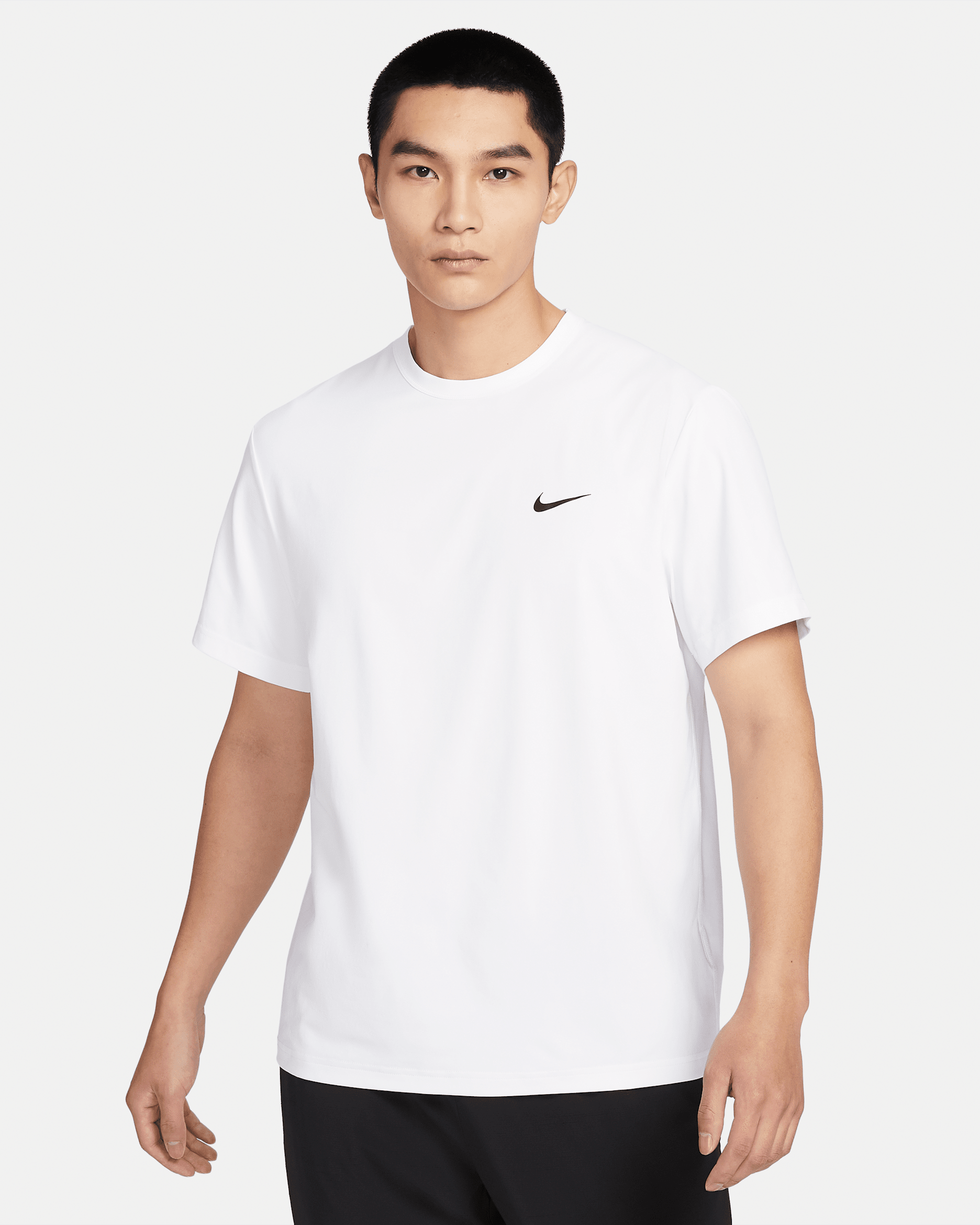 เสื้อฟิตเนสแขนสั้นผู้ชาย Nike Dri-FIT UV Hyverse - ขาว/ดำ