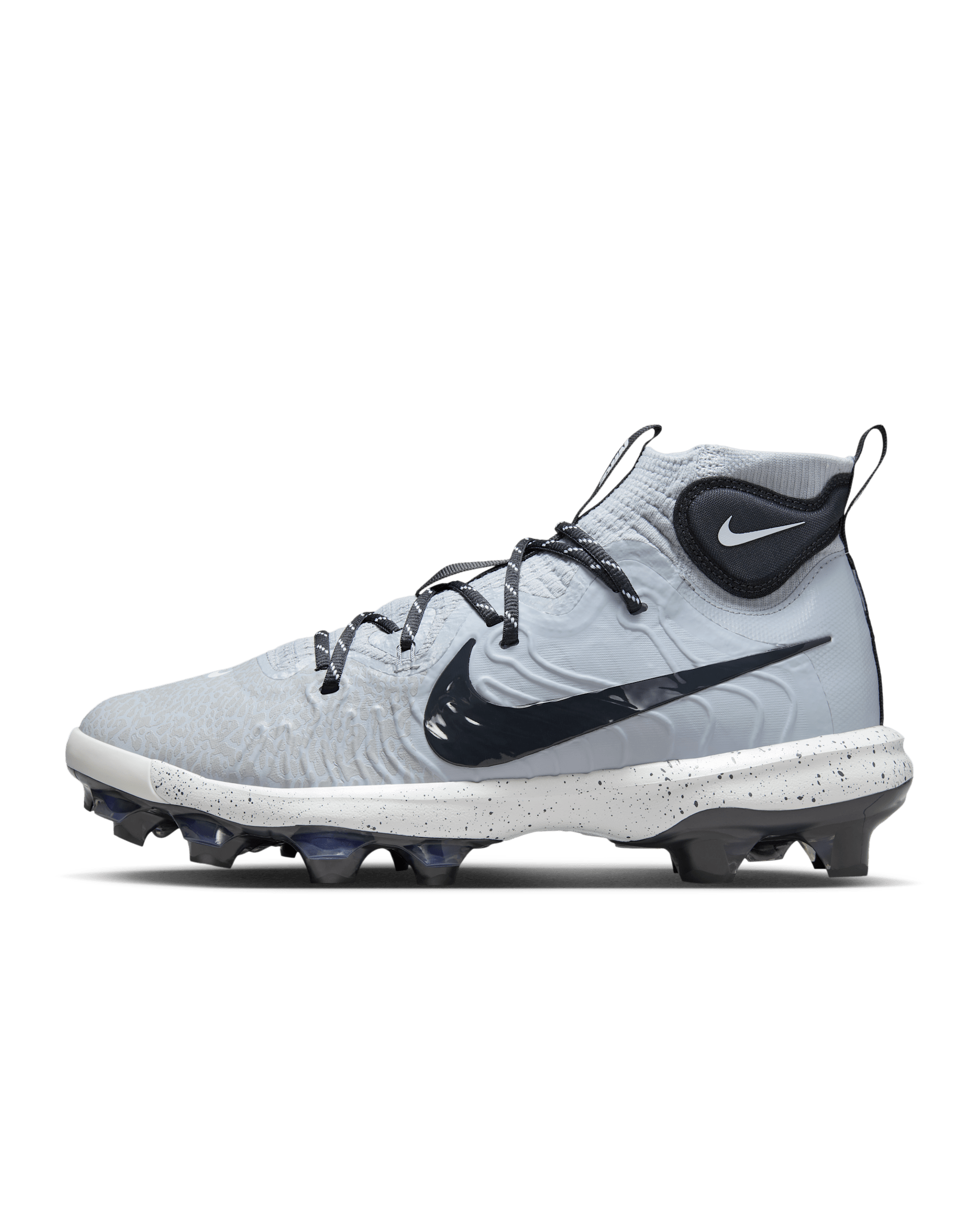 Nike Alpha Huarache NXT MCS Men's Baseball Cleats - Wolf Grey/White/Pure Platinum/Dark Smoke Grey