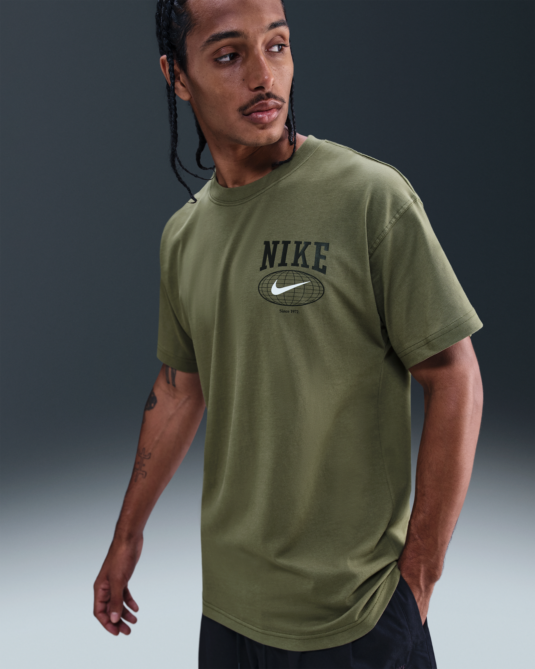 Nike Sportswear férfipóló - Medium Olive