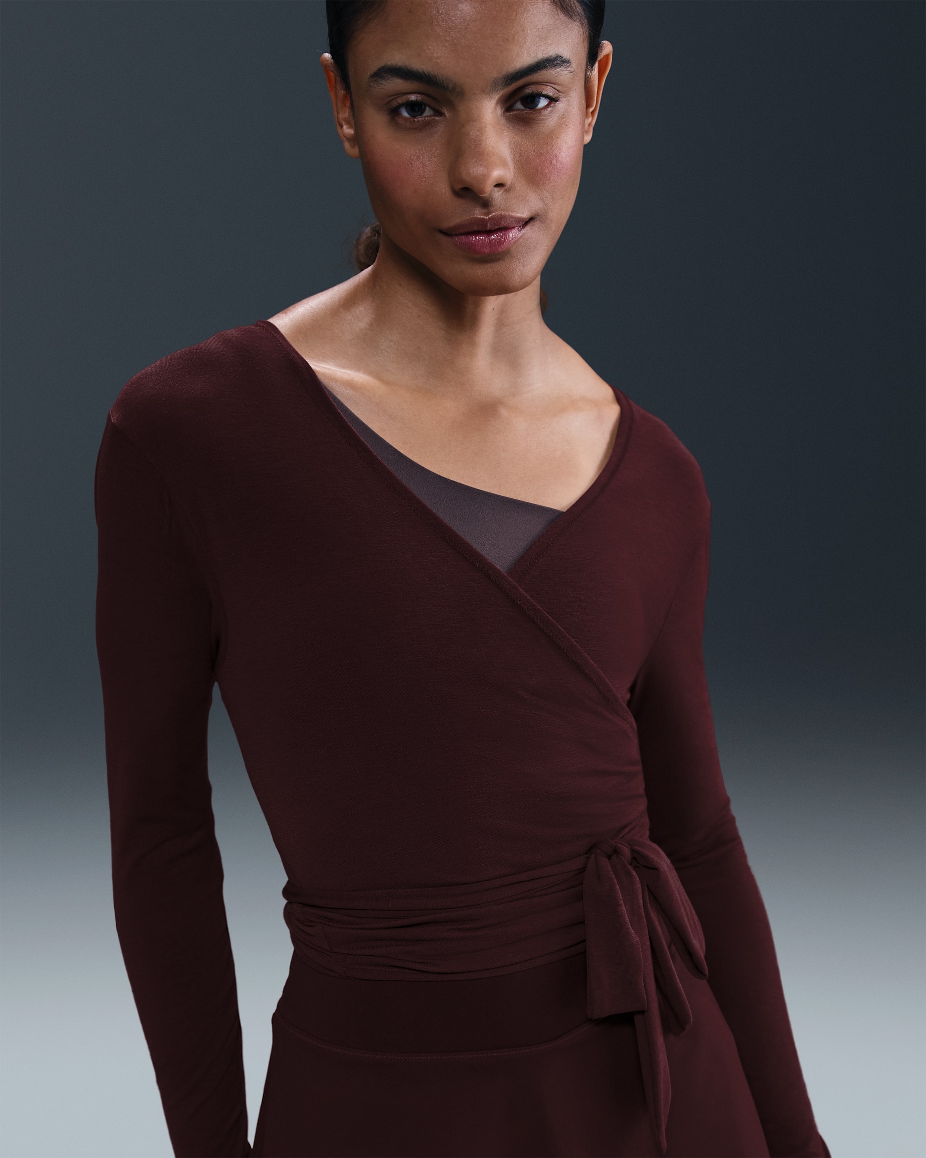 Nike One Relaxed Women's Dri-FIT Top - Burgundy Crush/Burgundy Ash
