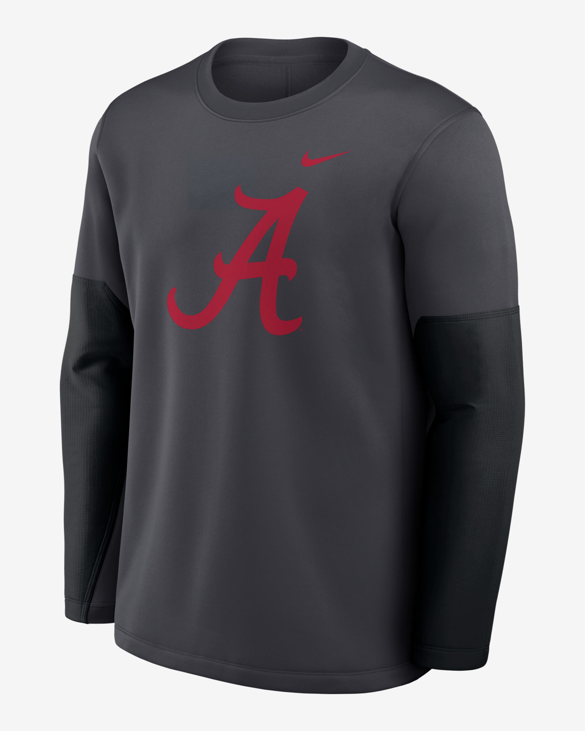 Alabama Sideline Coach Men's Nike Therma-FIT College Long-Sleeve T-Shirt - Anthracite
