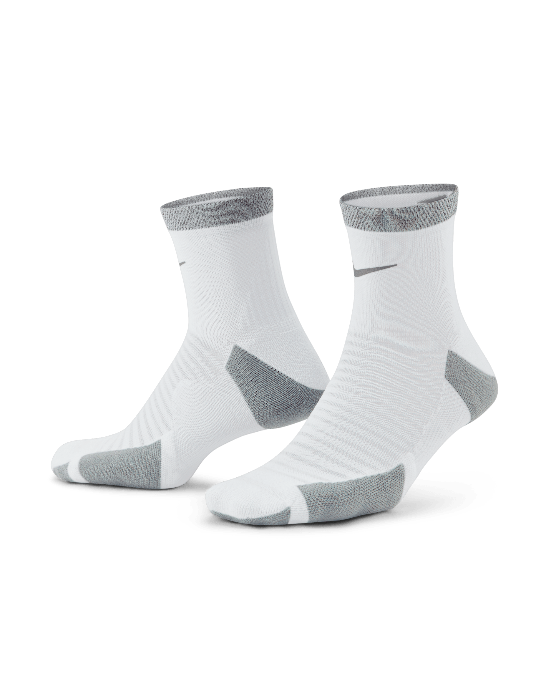 ถุงเท้าวิ่งหุ้มข้อลดแรงกระแทก Nike Dri-FIT Spark - ขาว/Reflect Silver