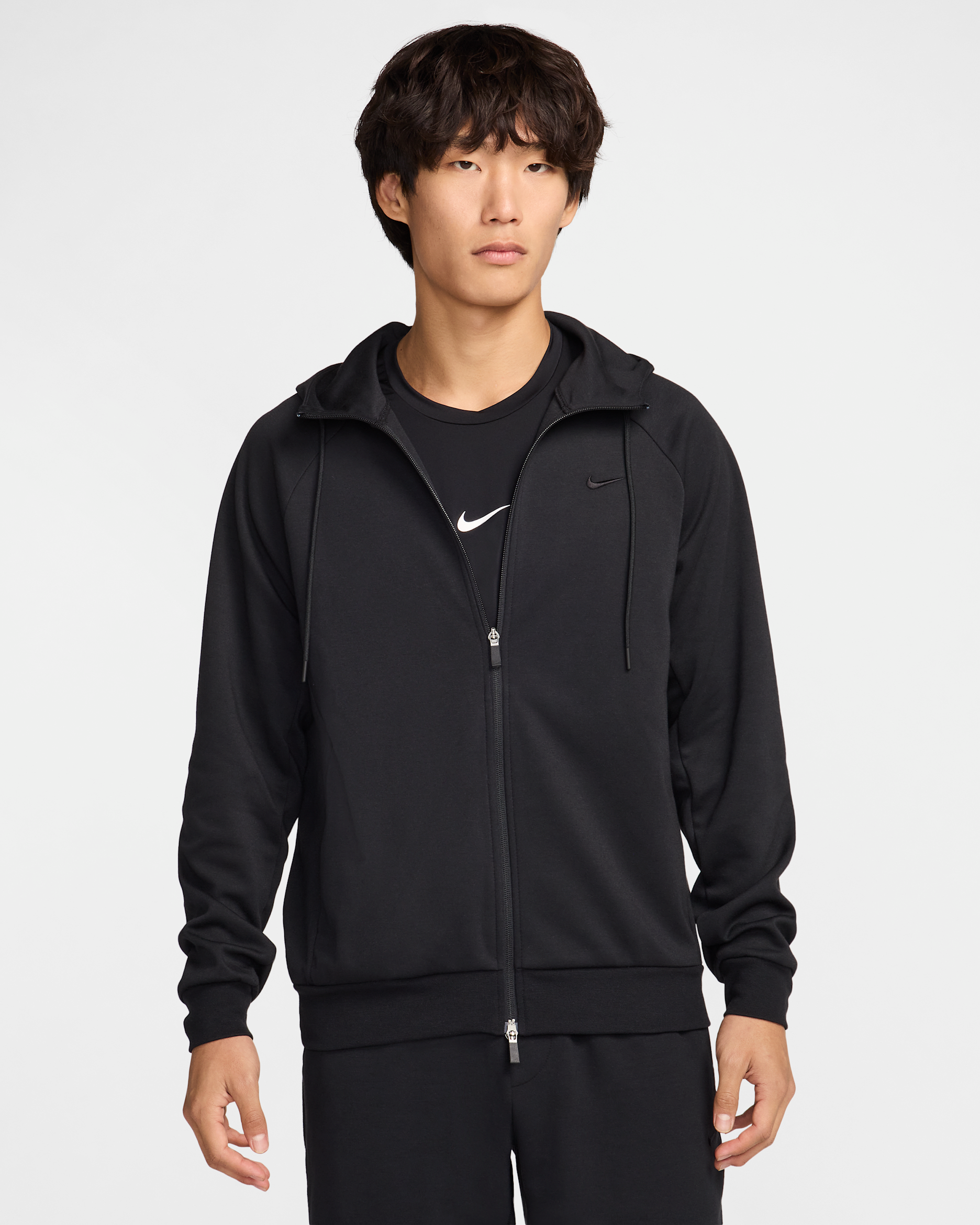 Nike Primary Fleece Men's Dri-FIT UV Full-Zip Performance Hoodie - Black/Black
