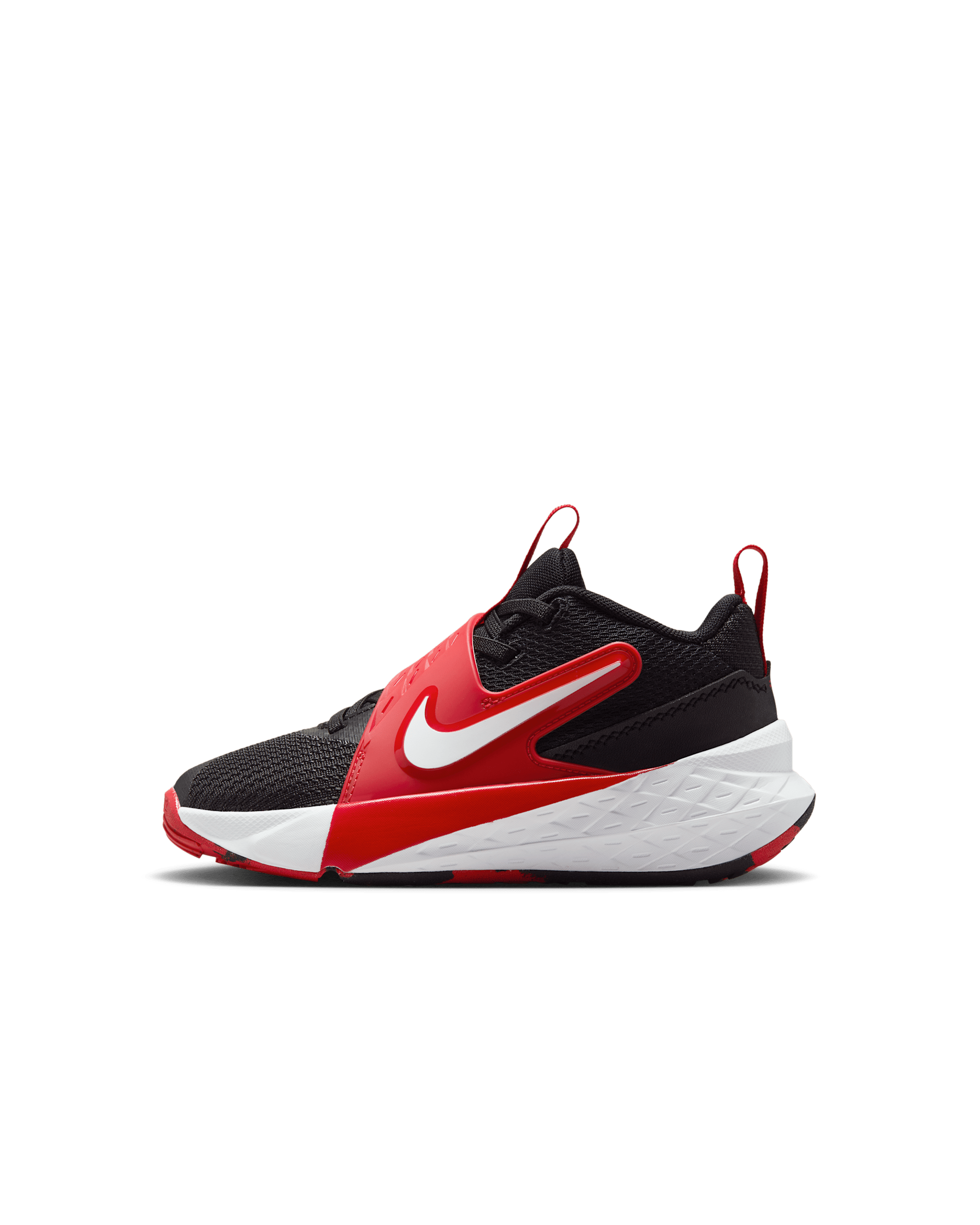 Nike Team Hustle D 12 Little Kids' Shoes - Black/University Red/White