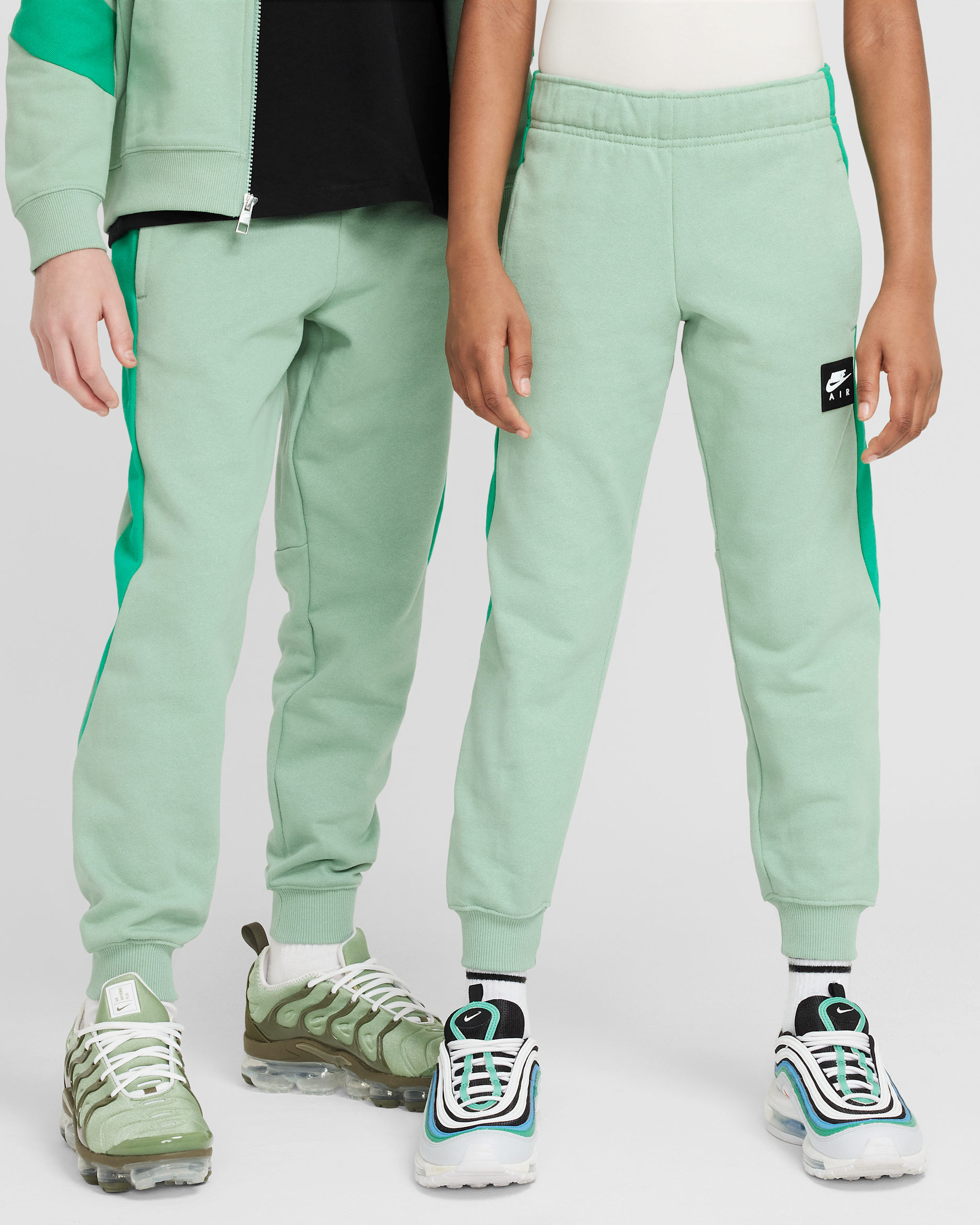 Survêtement en tissu Fleece Nike Air pour ado - Steam/Stadium Green/Noir