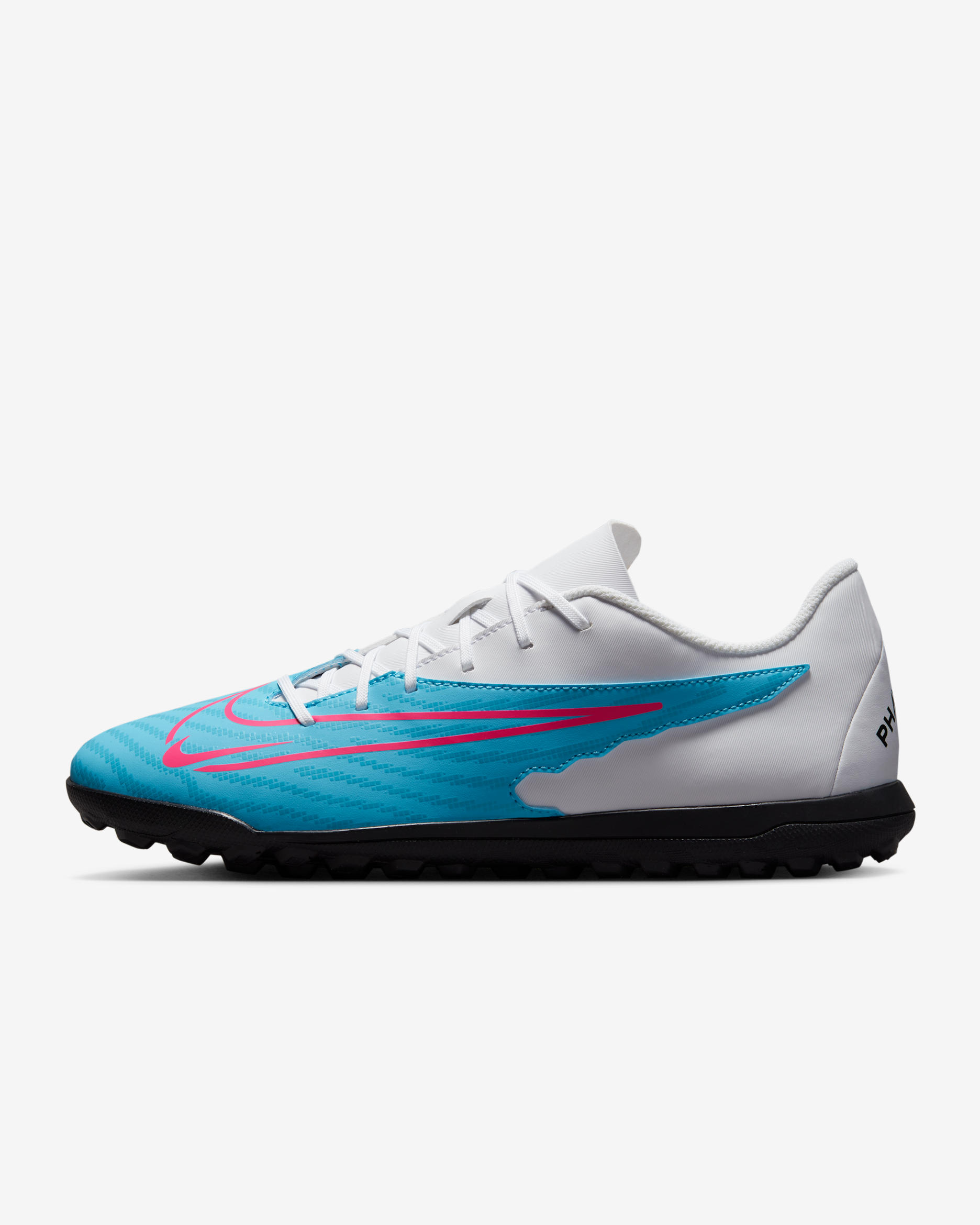 รองเท้าฟุตบอลไม่หุ้มข้อสำหรับพื้นสนามหญ้าเทียมสั้น Nike Phantom GX Club - Baltic Blue/ขาว/Laser Blue/Pink Blast