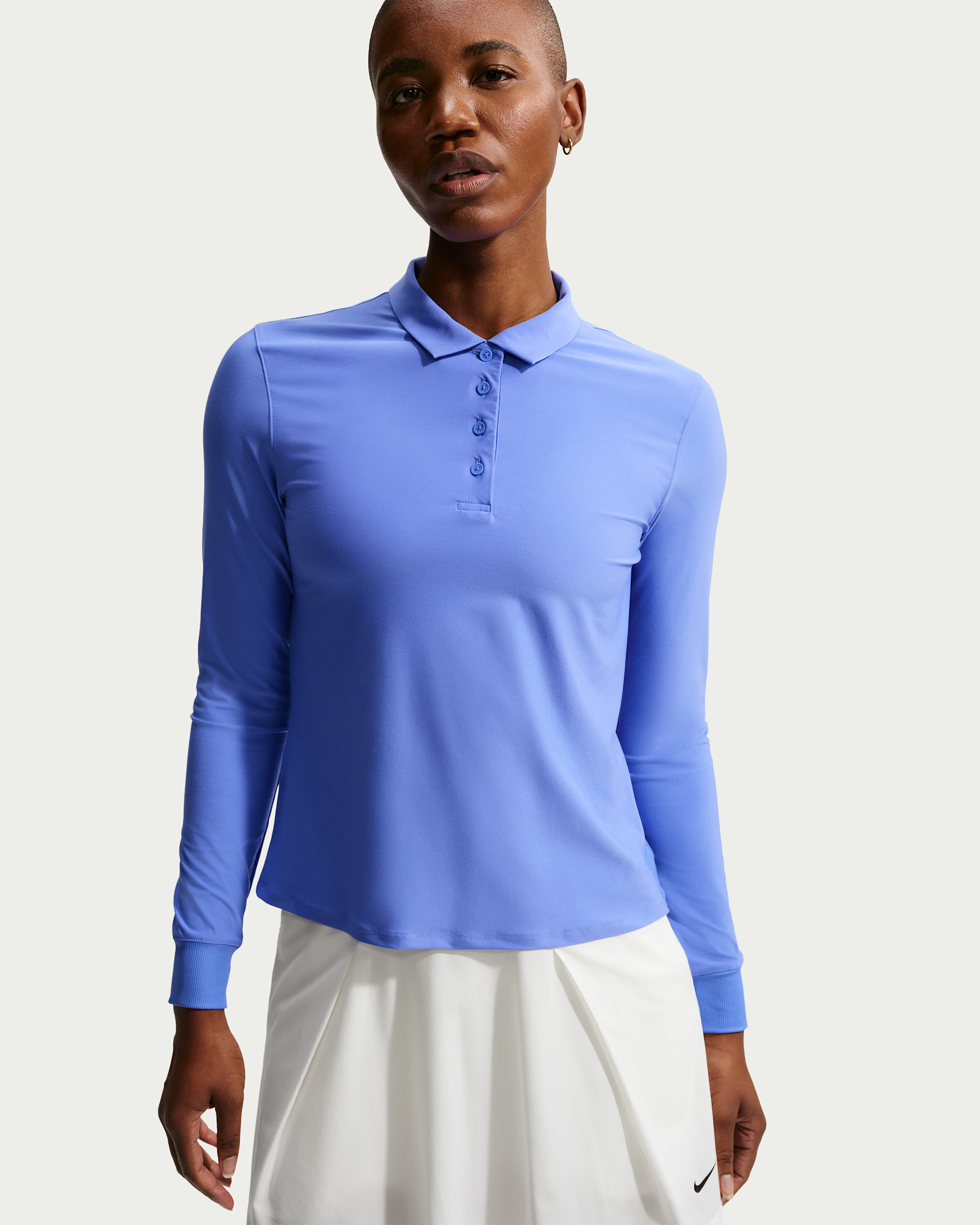 Nike Victory Women's Dri-FIT Long-Sleeve Polo - Sapphire/White