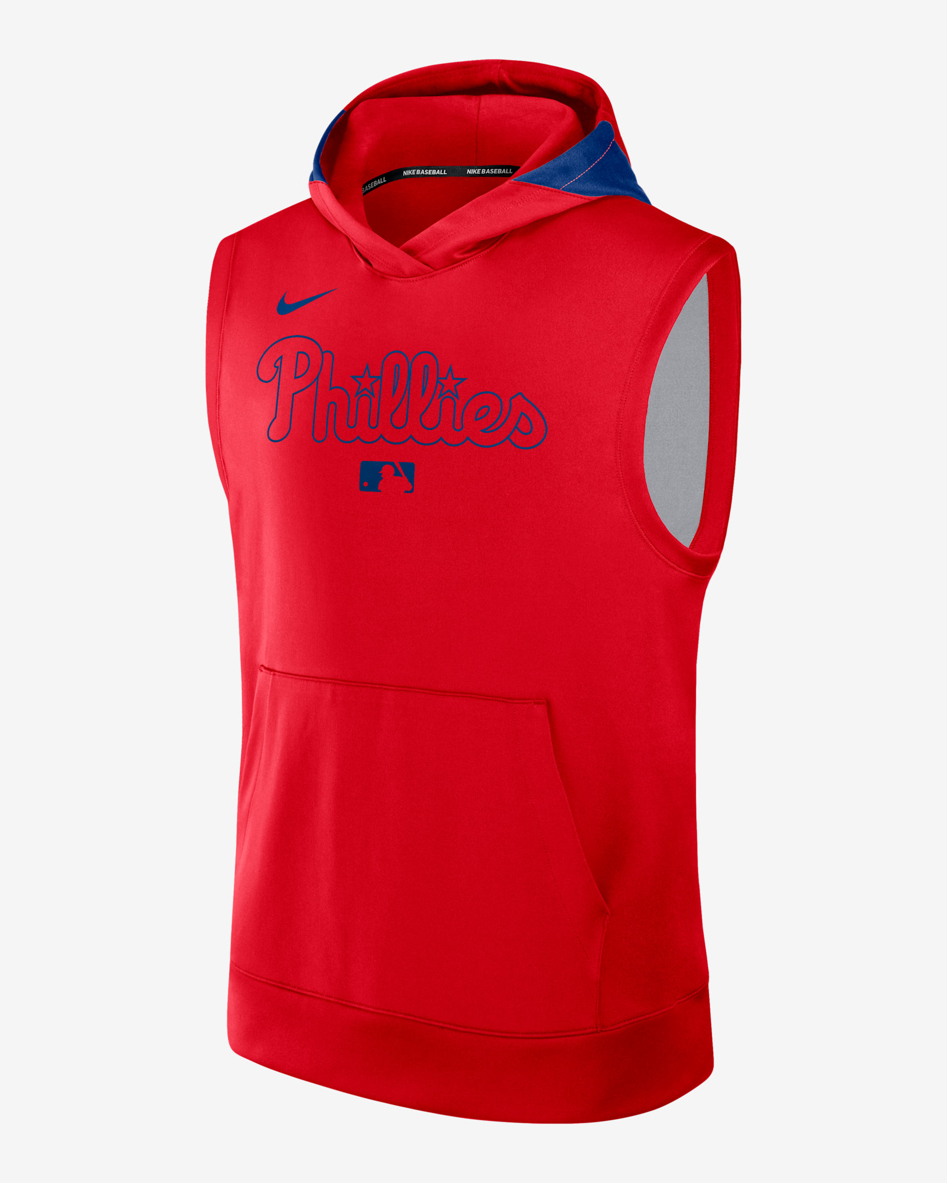 Philadelphia Phillies Authentic Collection Men’s Nike Dri-FIT MLB Sleeveless Pullover Hoodie - Red